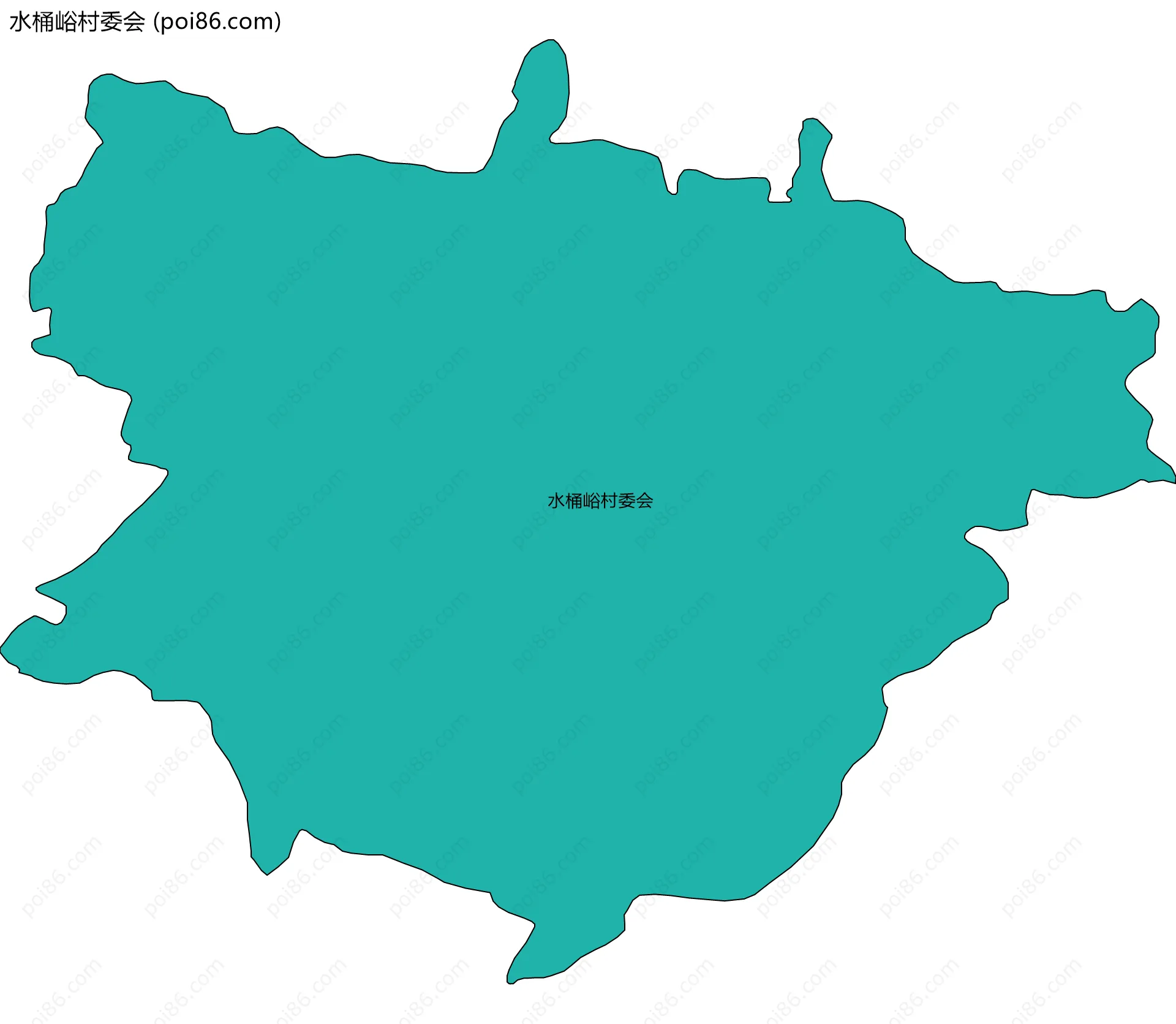 水桶峪村委会边界地图