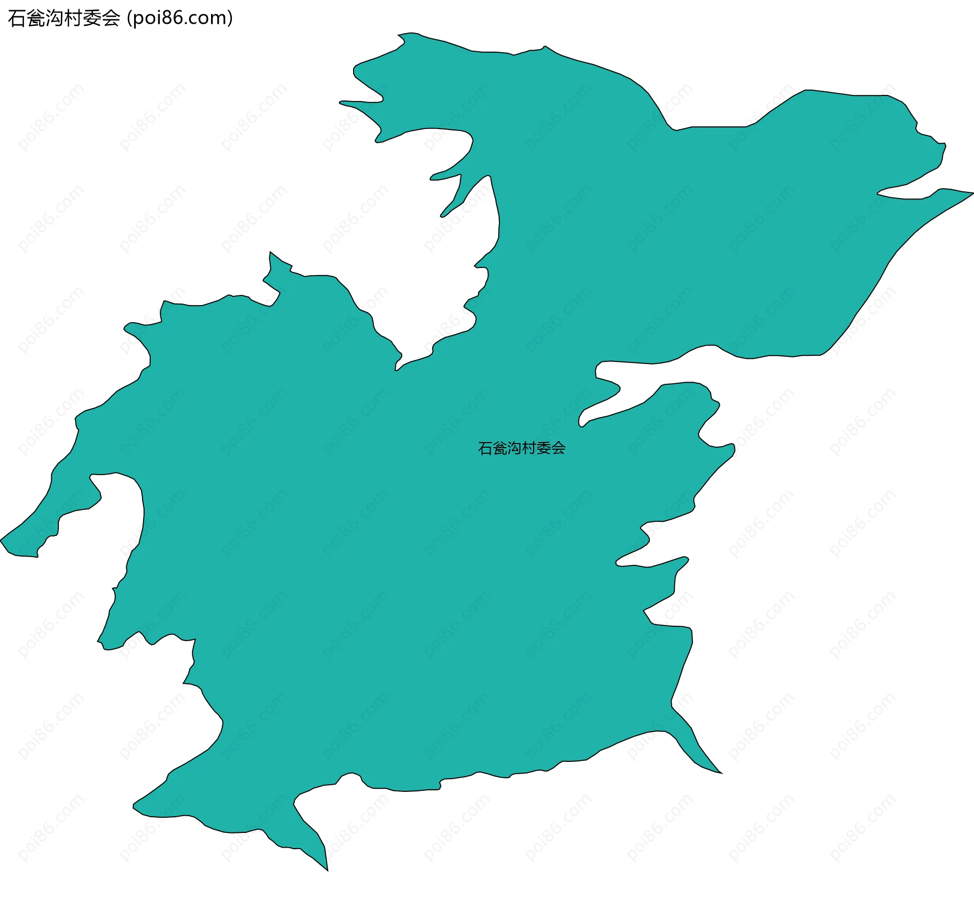 石瓮沟村委会边界地图