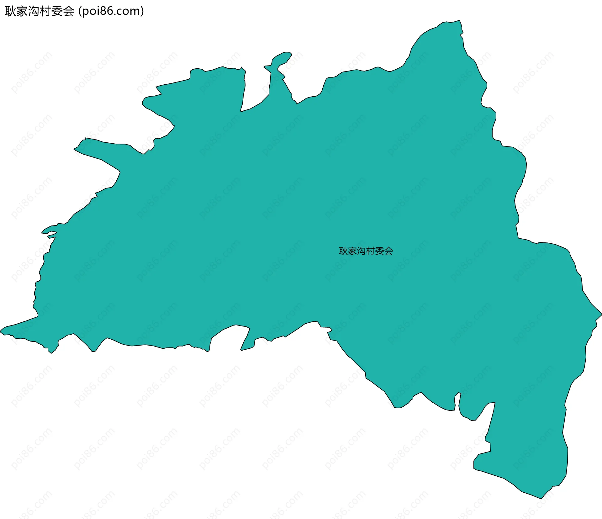 耿家沟村委会边界地图