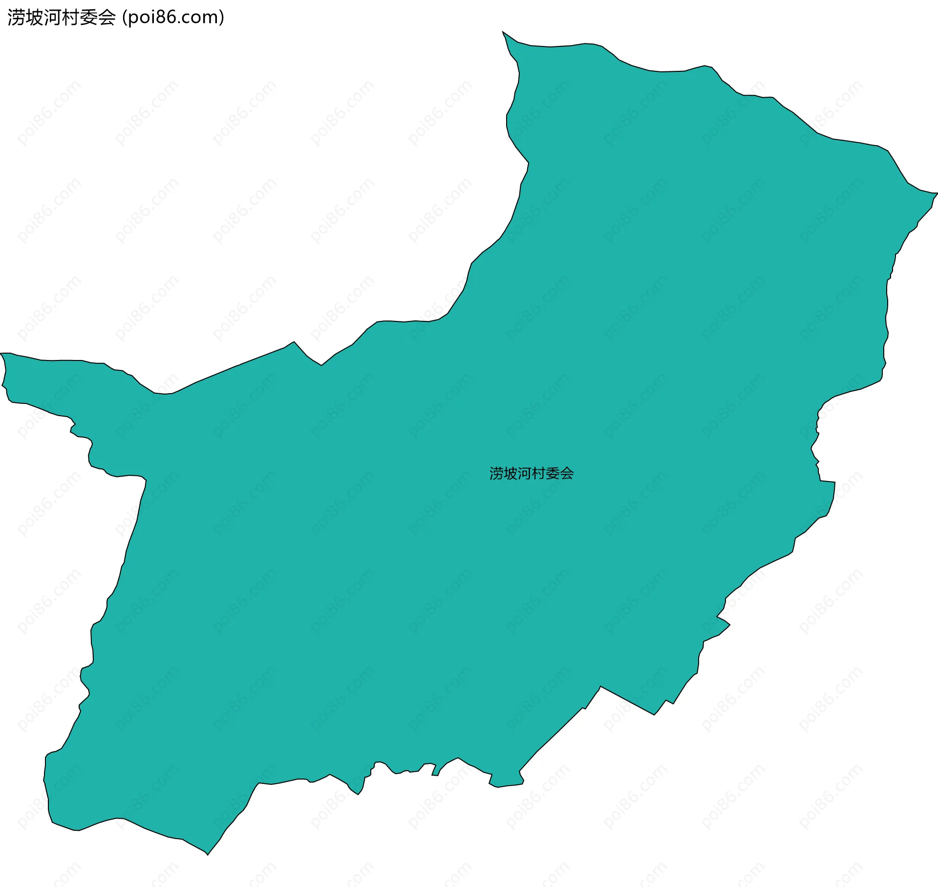 涝坡河村委会边界地图