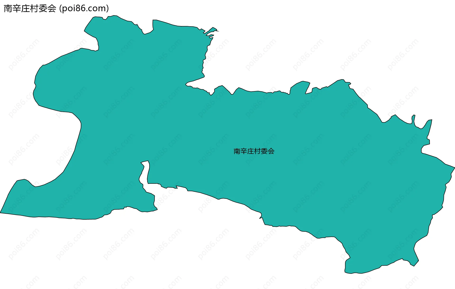 南辛庄村委会边界地图