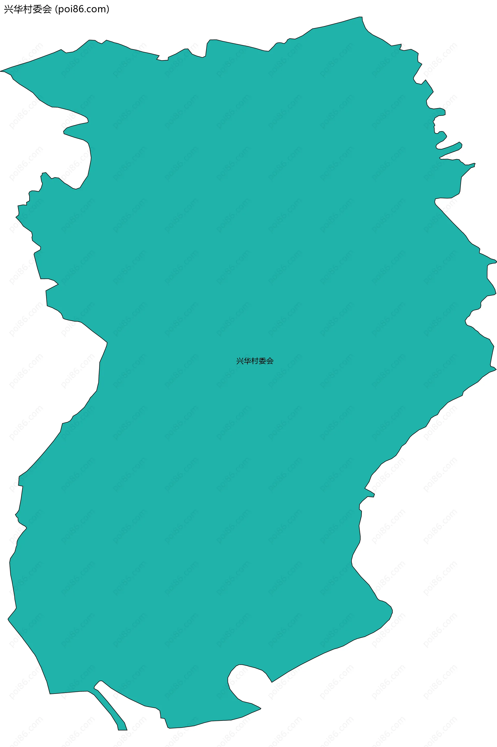 兴华村委会边界地图