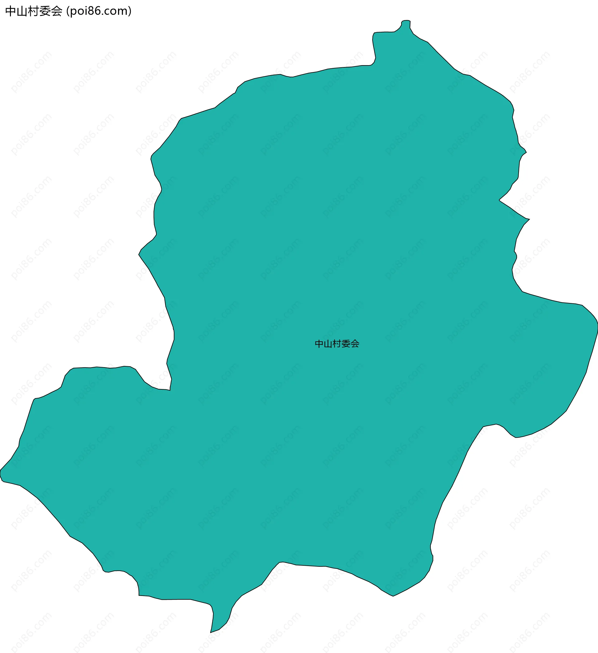 中山村委会边界地图