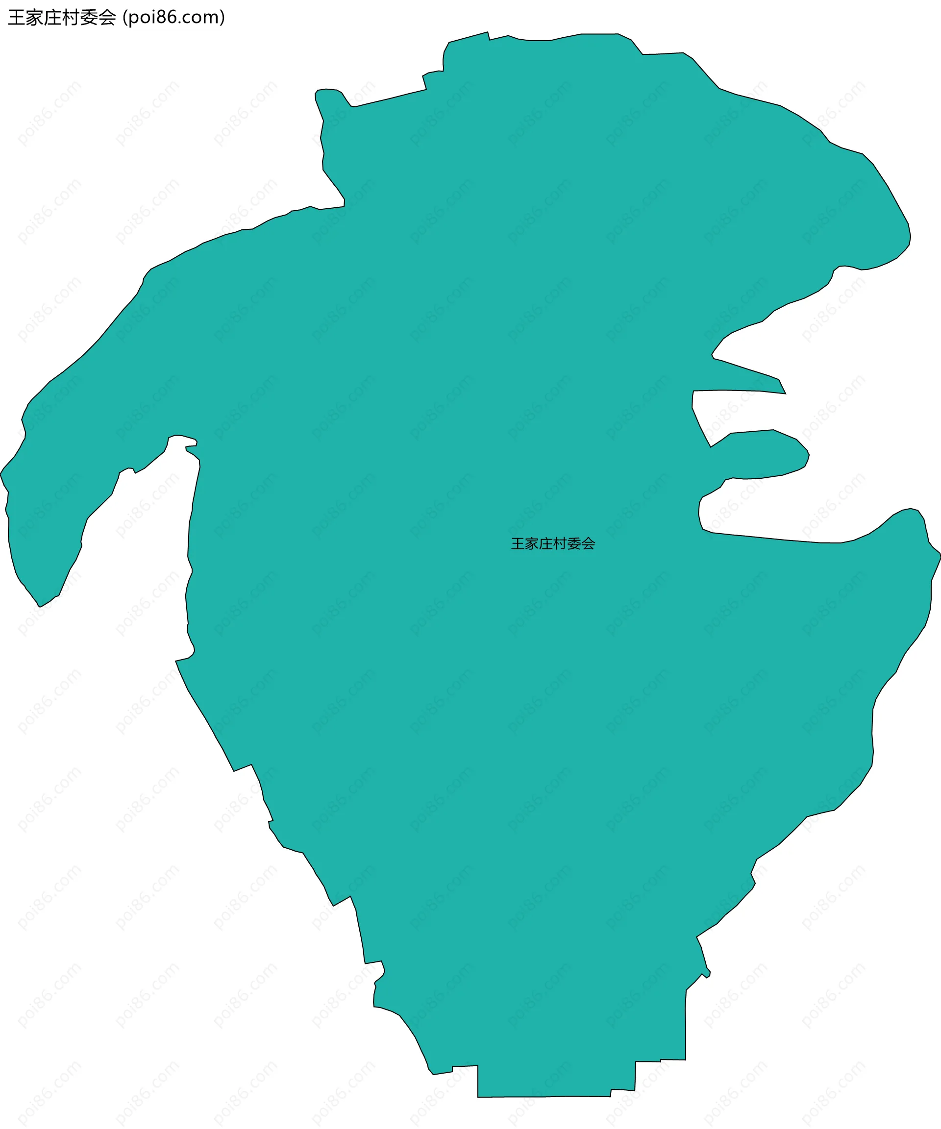 王家庄村委会边界地图