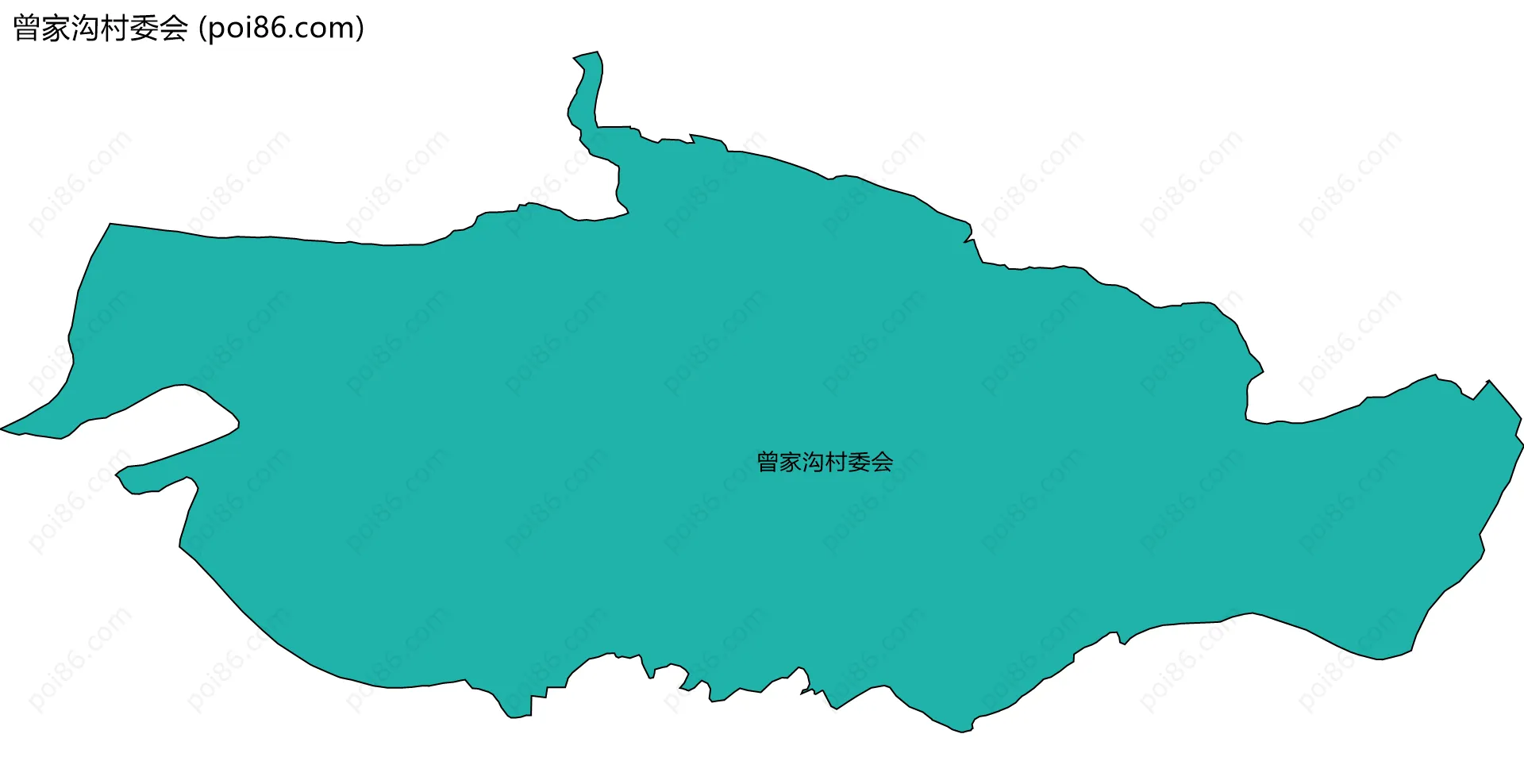 曾家沟村委会边界地图