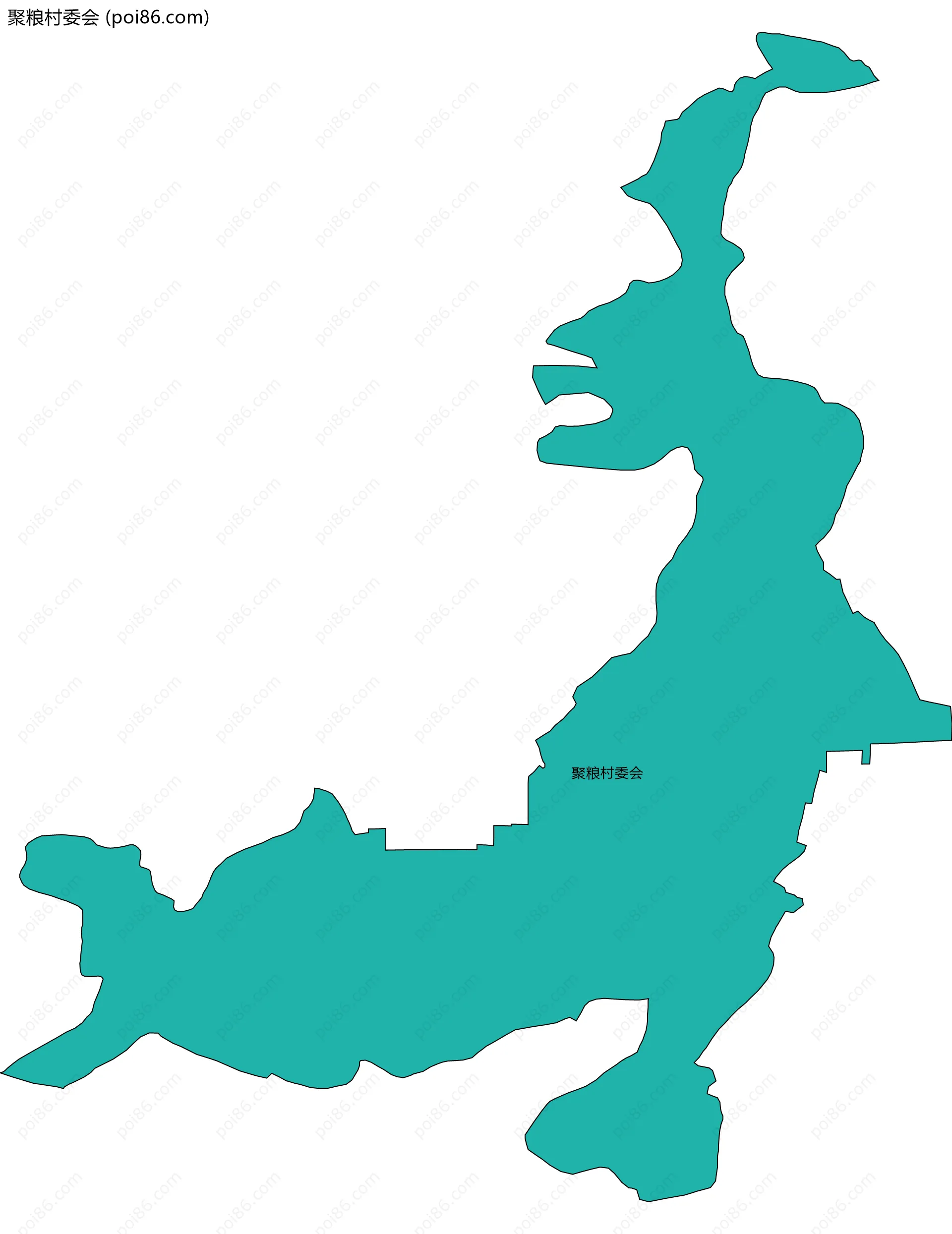 聚粮村委会边界地图