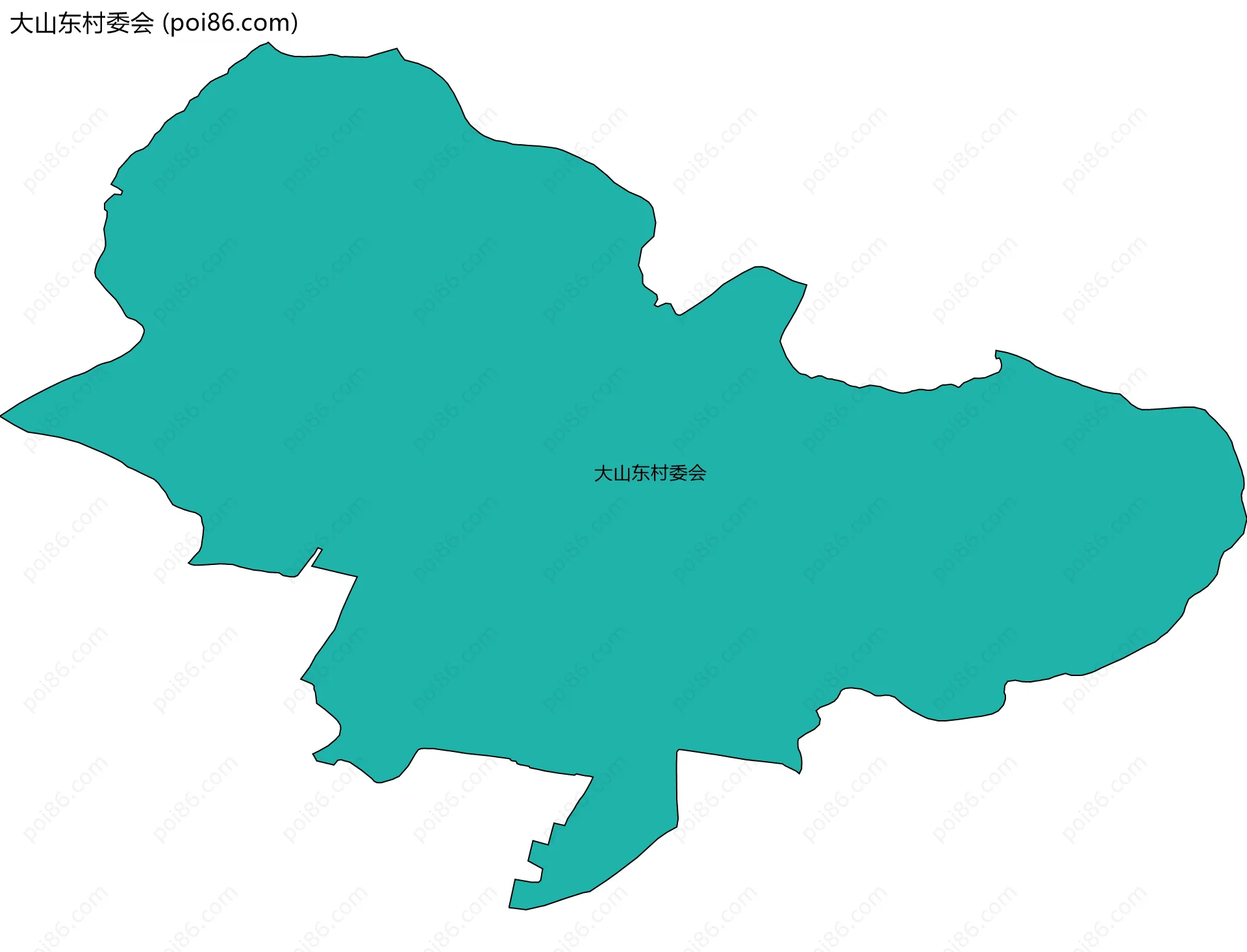 大山东村委会边界地图