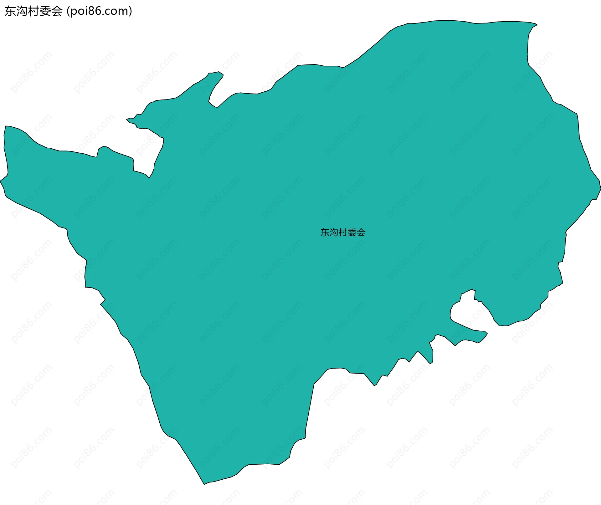 东沟村委会边界地图