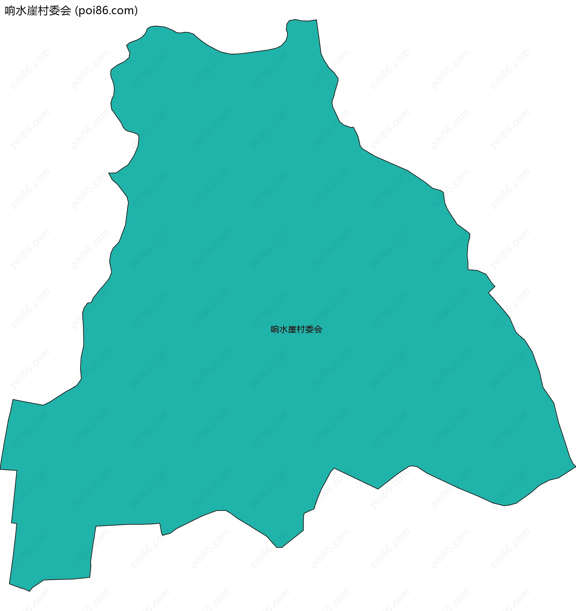 响水崖村委会边界地图
