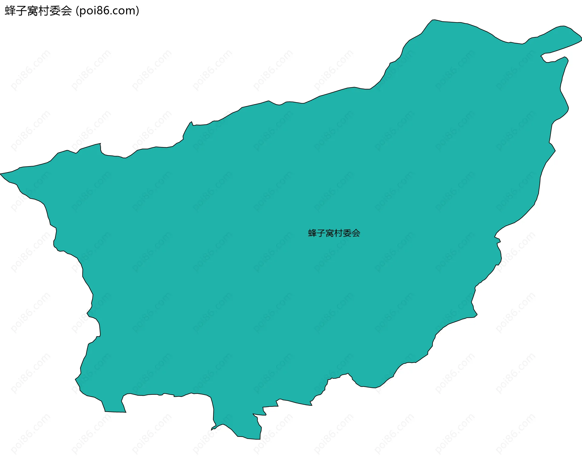 蜂子窝村委会边界地图