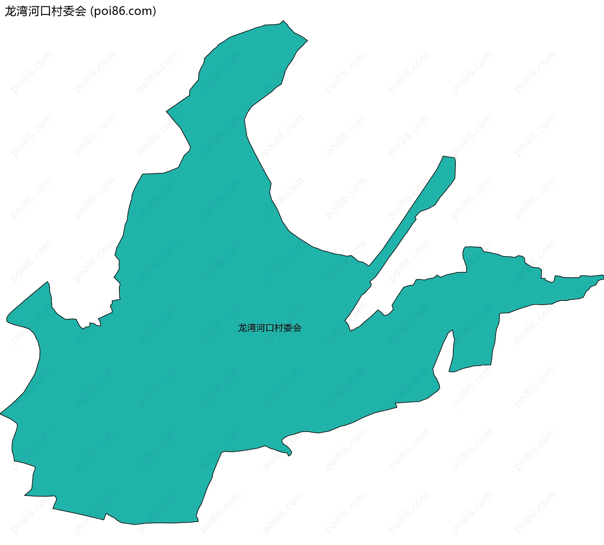 龙湾河口村委会边界地图