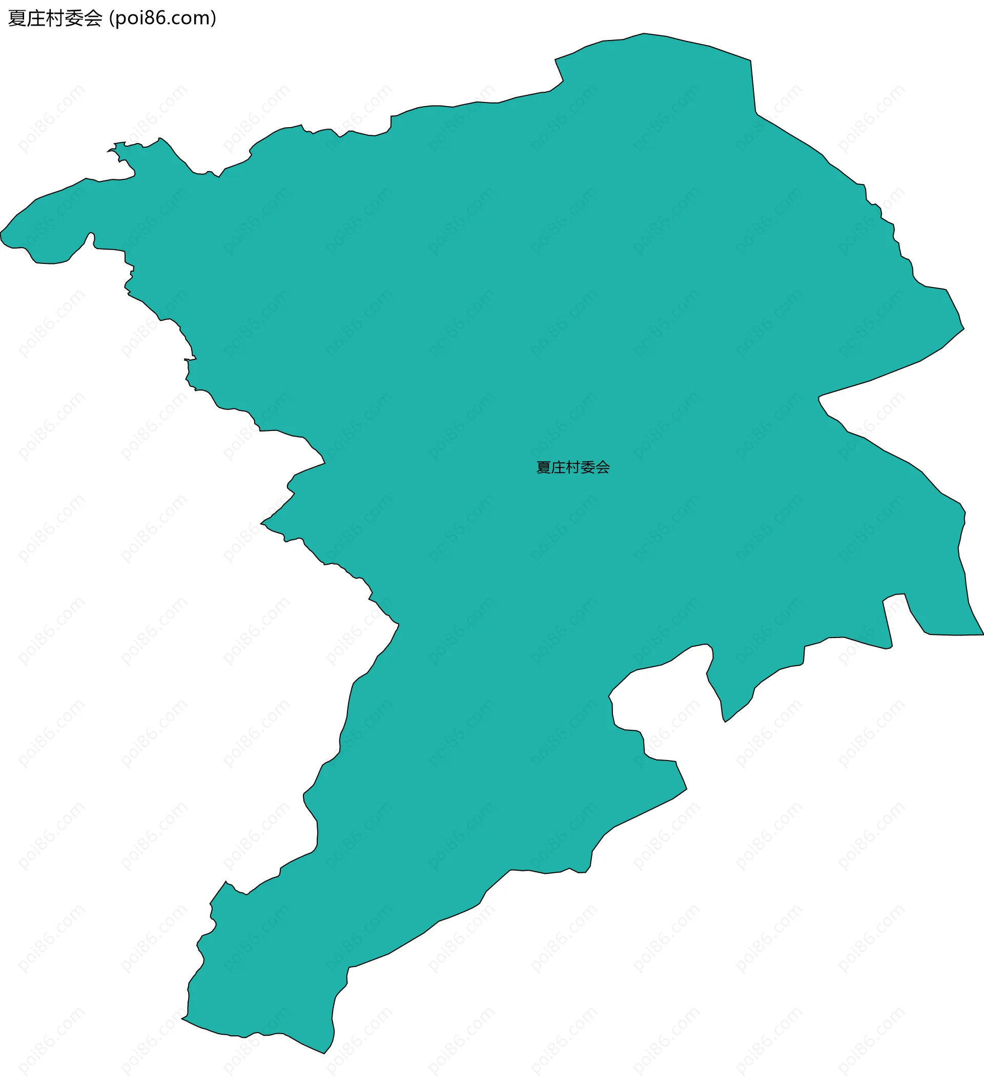 夏庄村委会边界地图