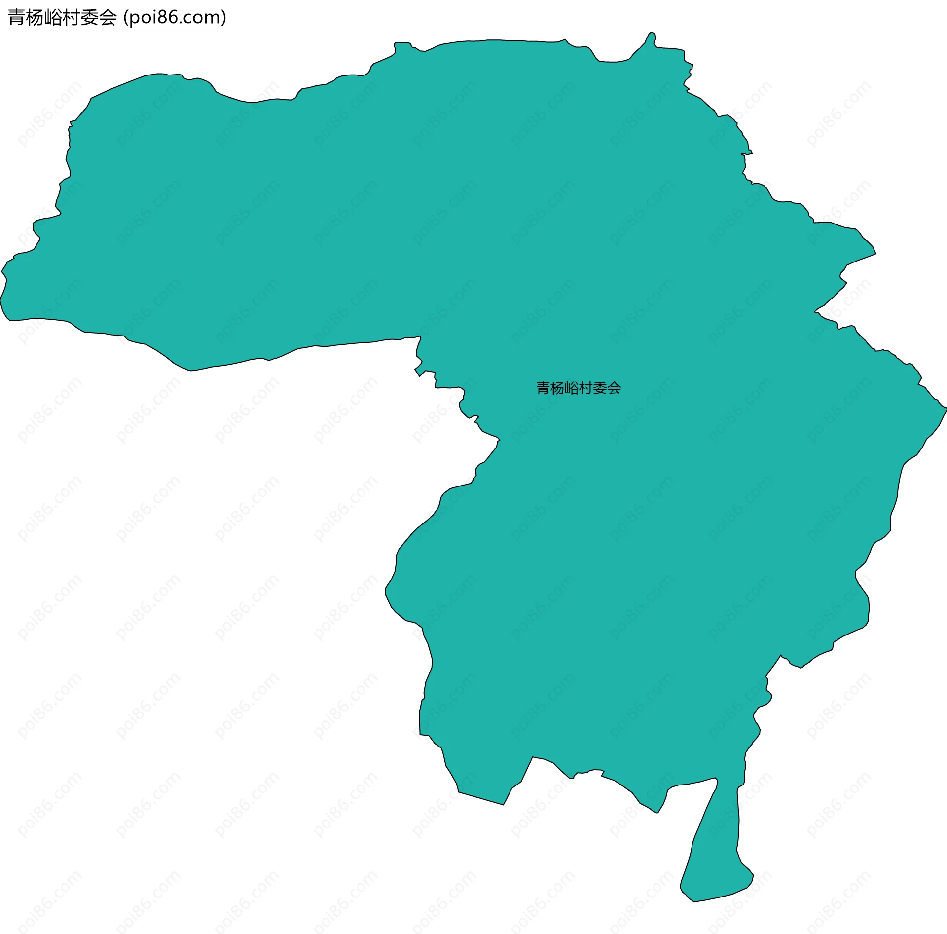 青杨峪村委会边界地图