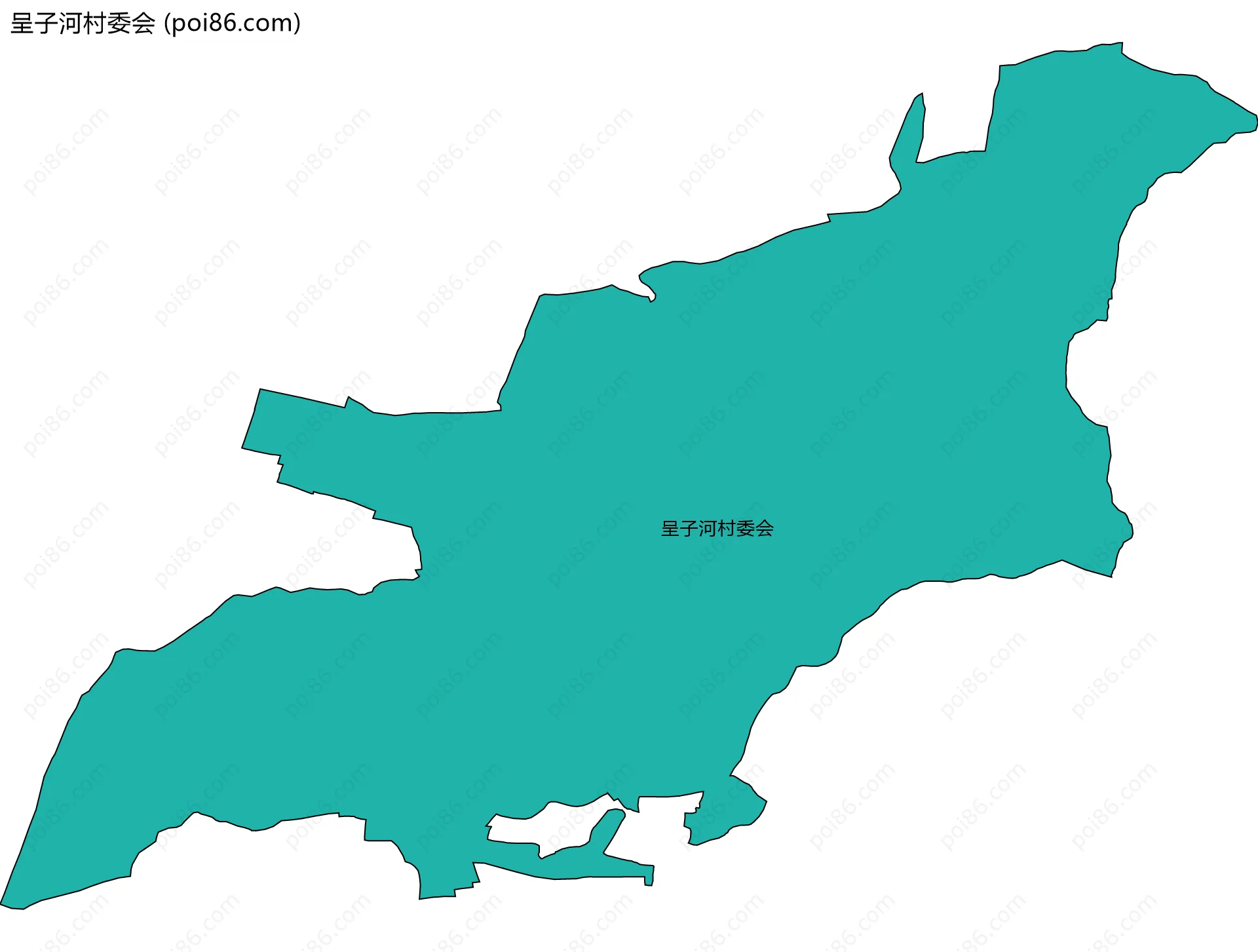 呈子河村委会边界地图