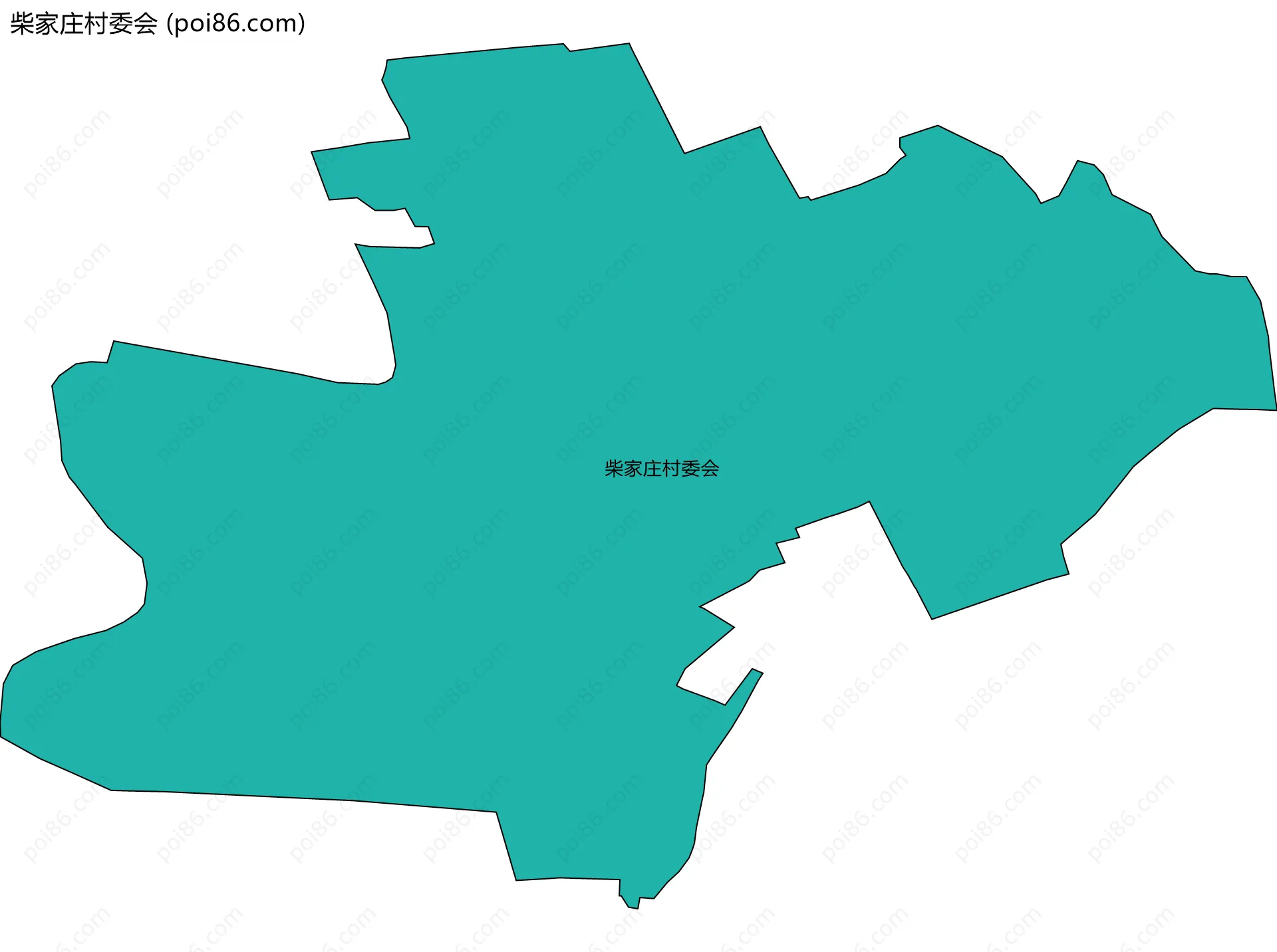 柴家庄村委会边界地图