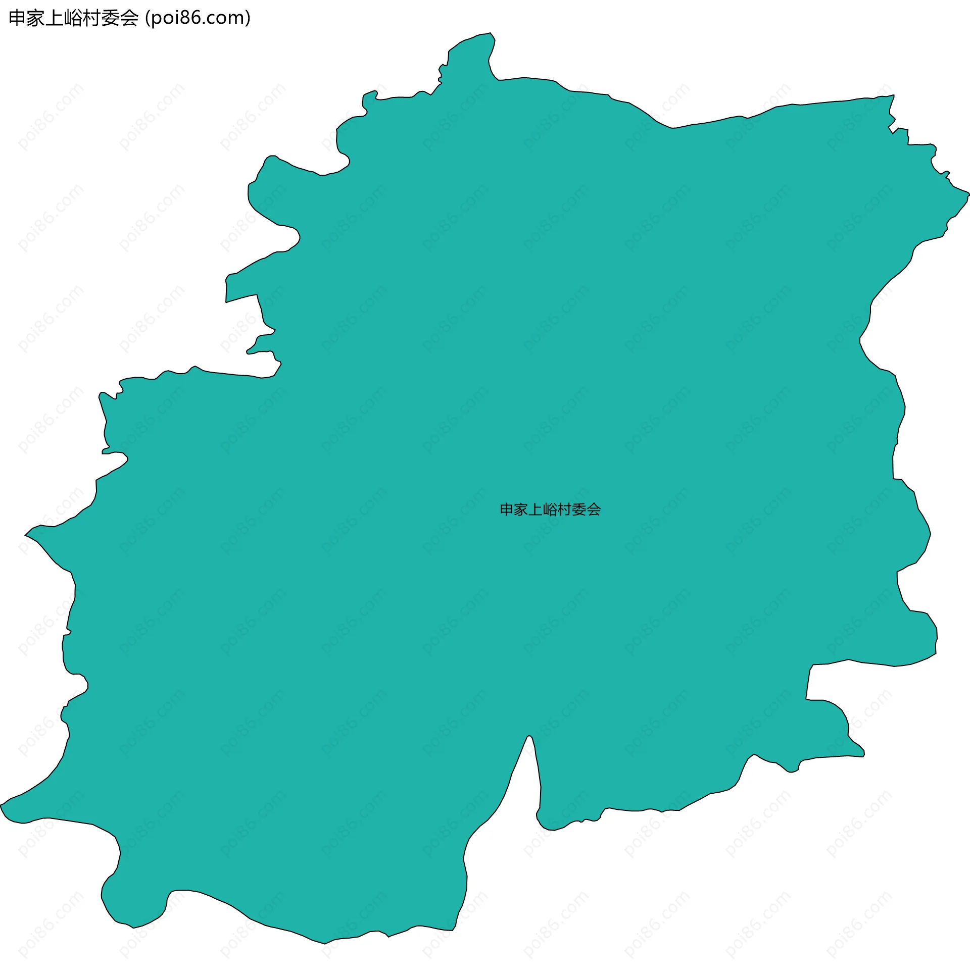 申家上峪村委会边界地图