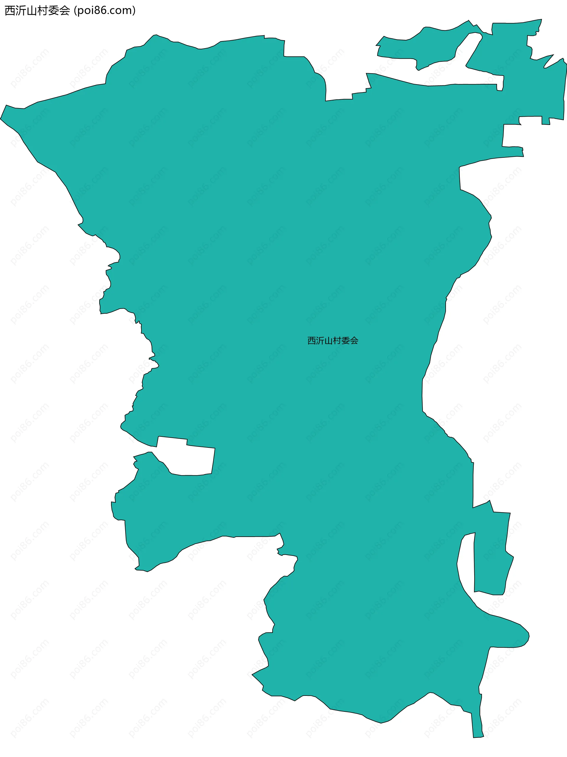 西沂山村委会边界地图