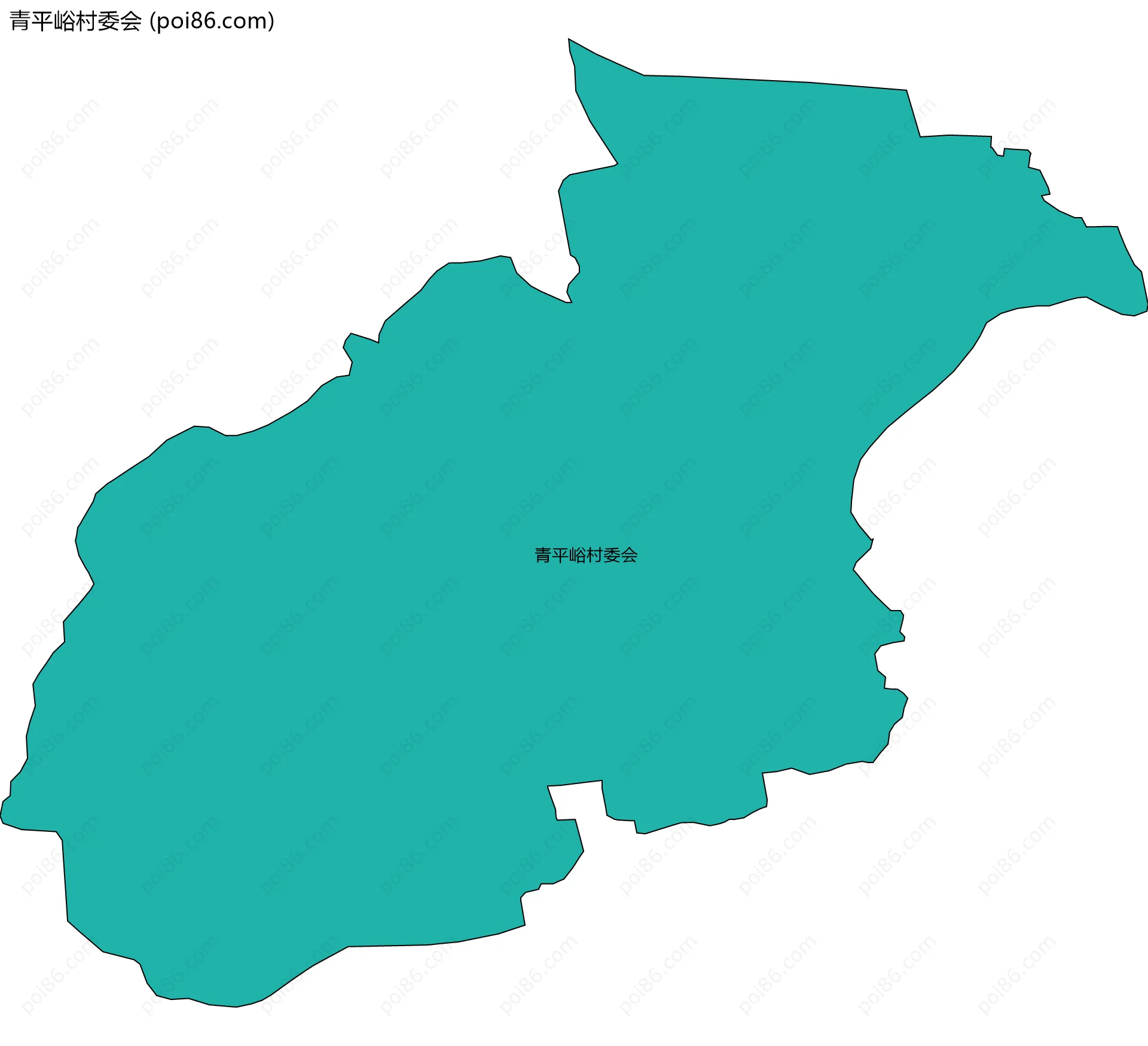 青平峪村委会边界地图
