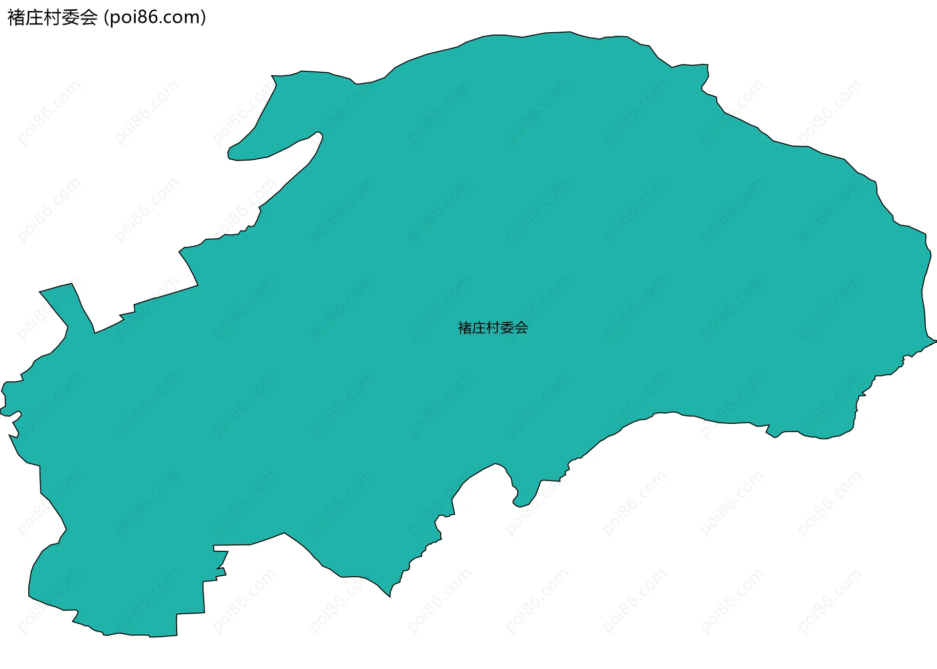 褚庄村委会边界地图