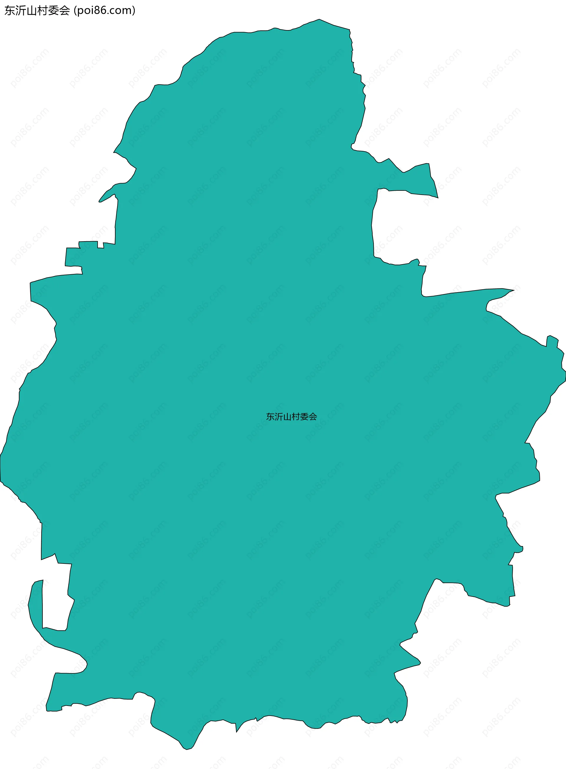东沂山村委会边界地图