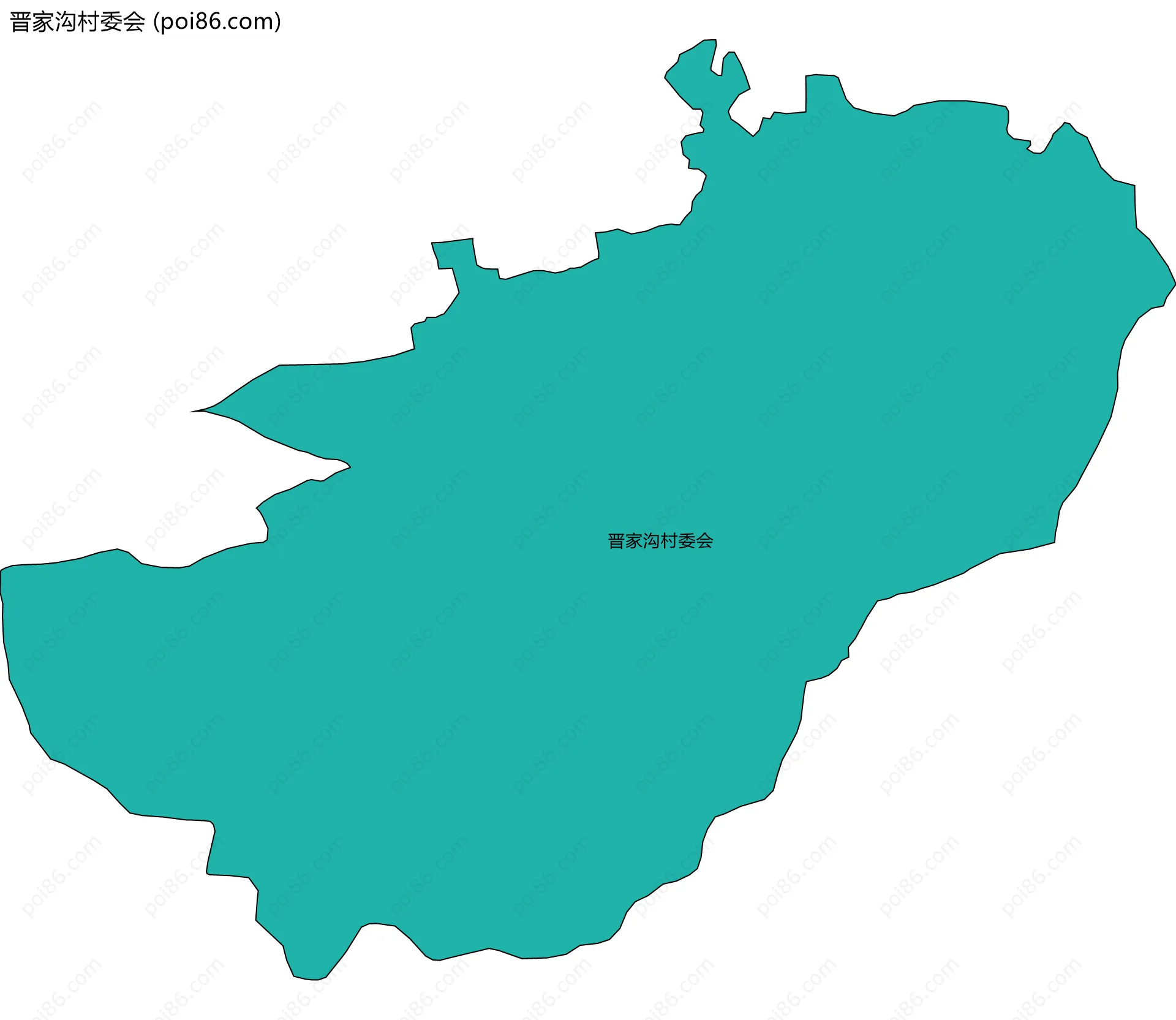 晋家沟村委会边界地图