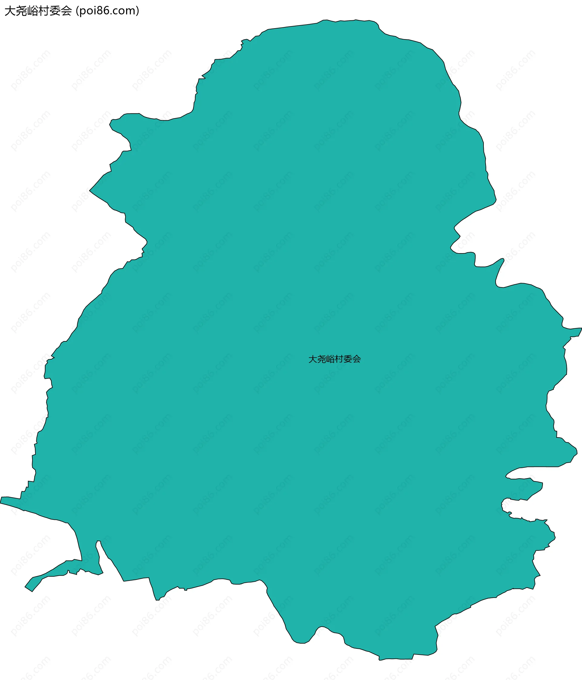 大尧峪村委会边界地图