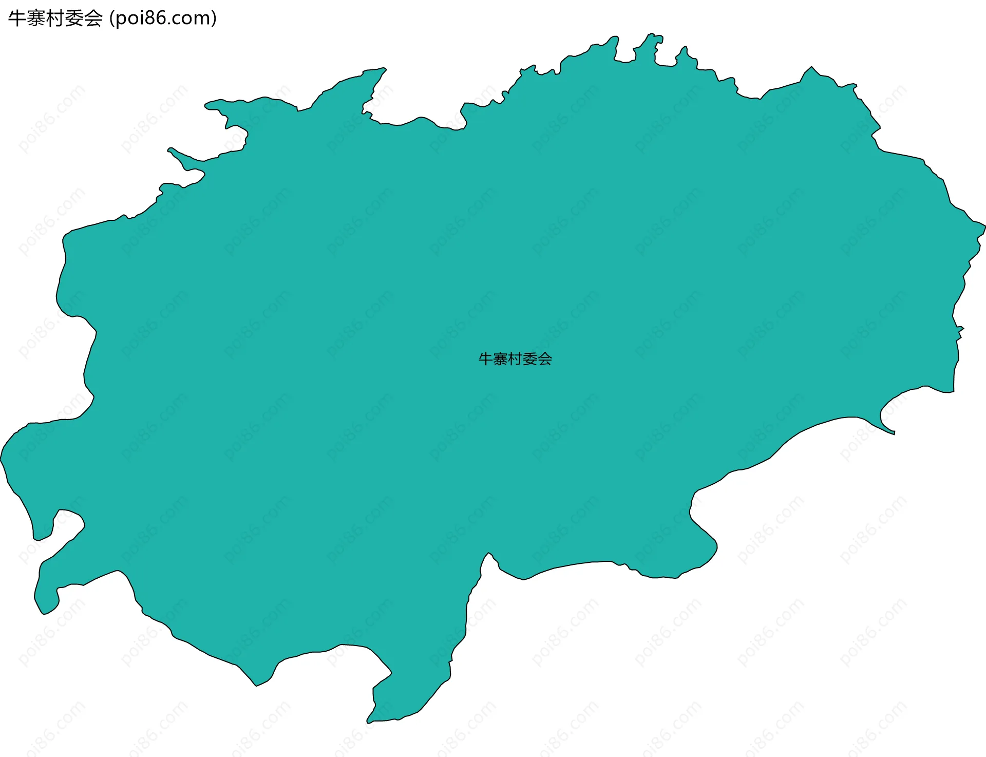 牛寨村委会边界地图