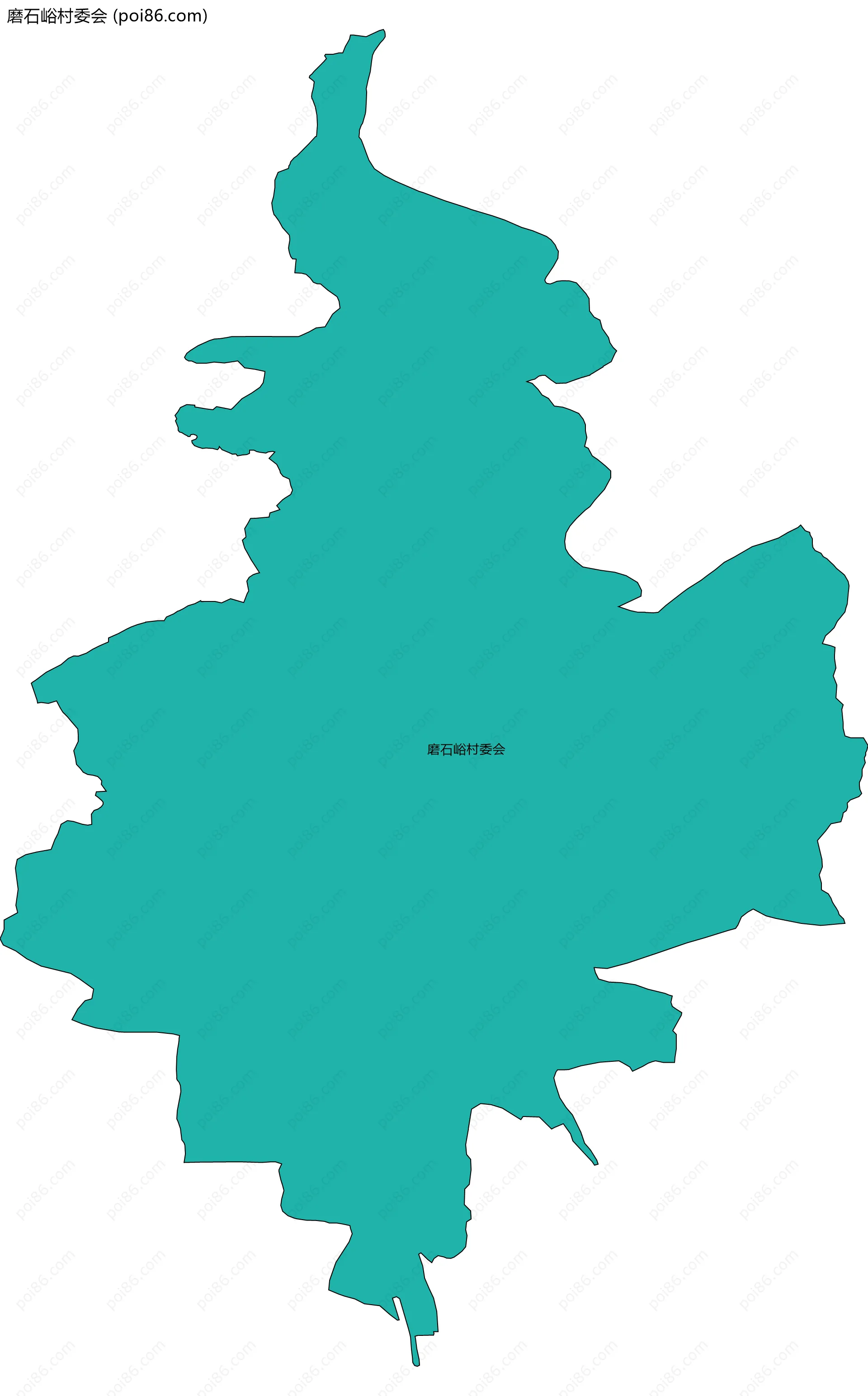 磨石峪村委会边界地图