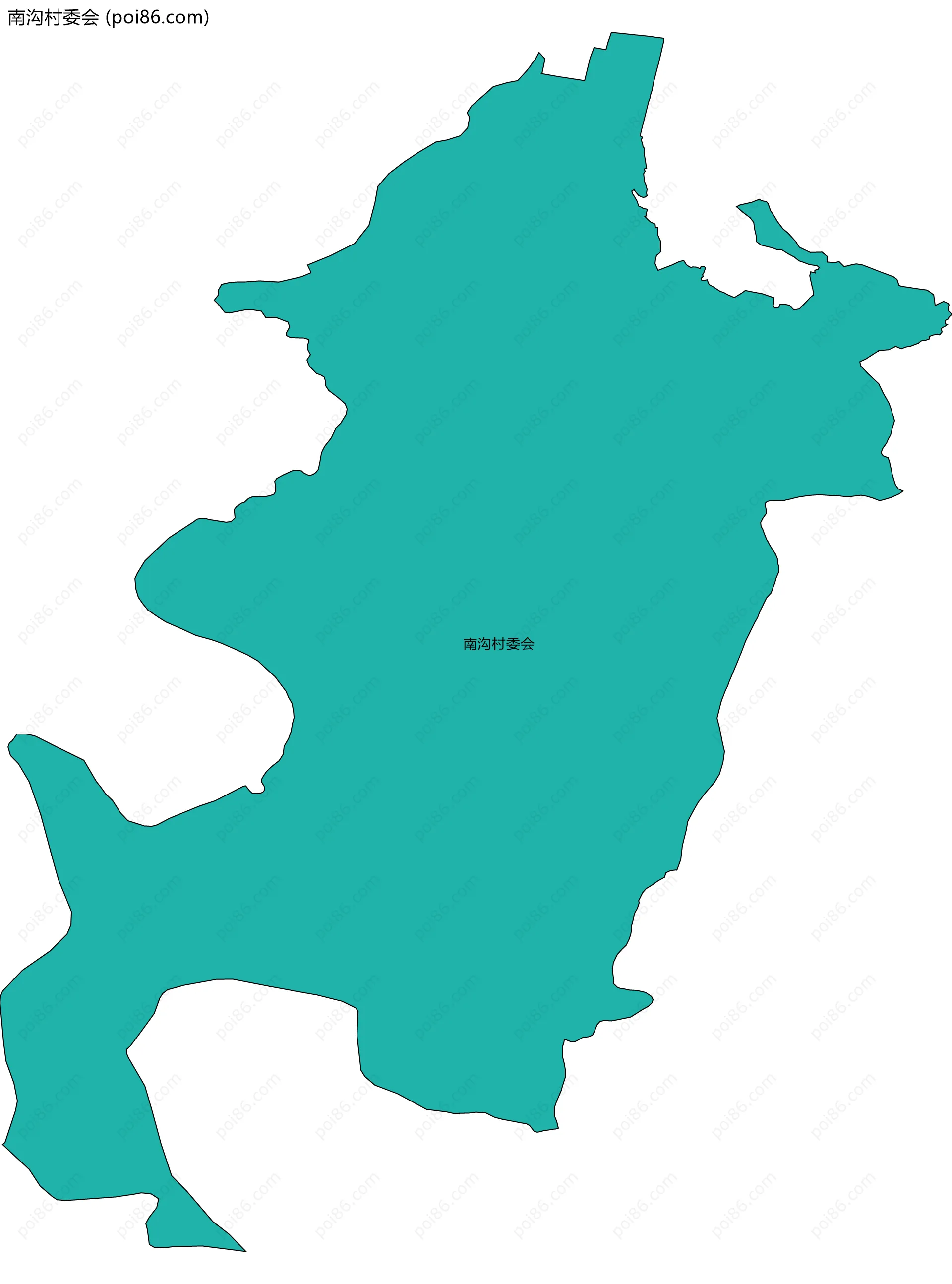 南沟村委会边界地图