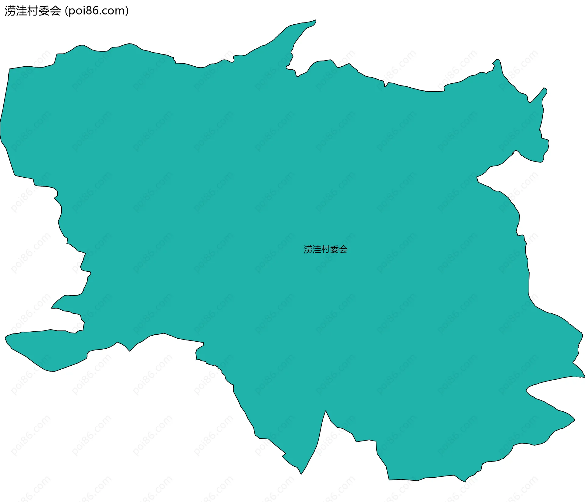 涝洼村委会边界地图