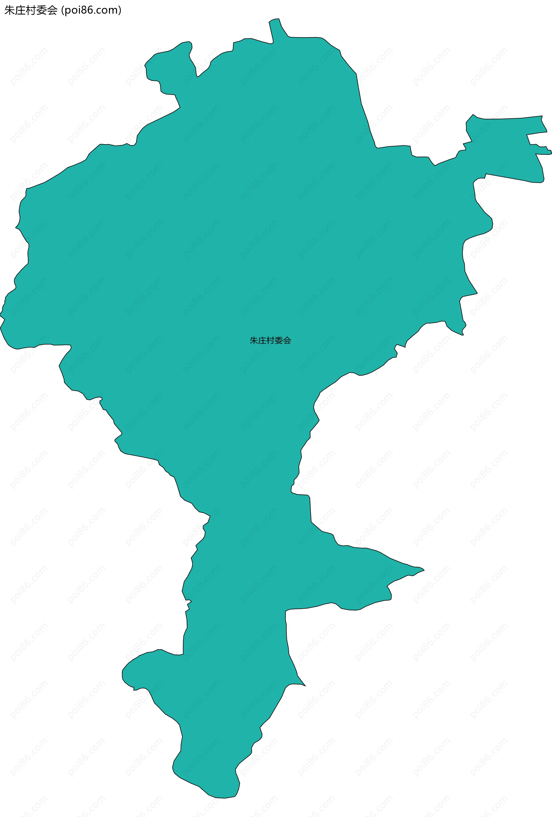 朱庄村委会边界地图