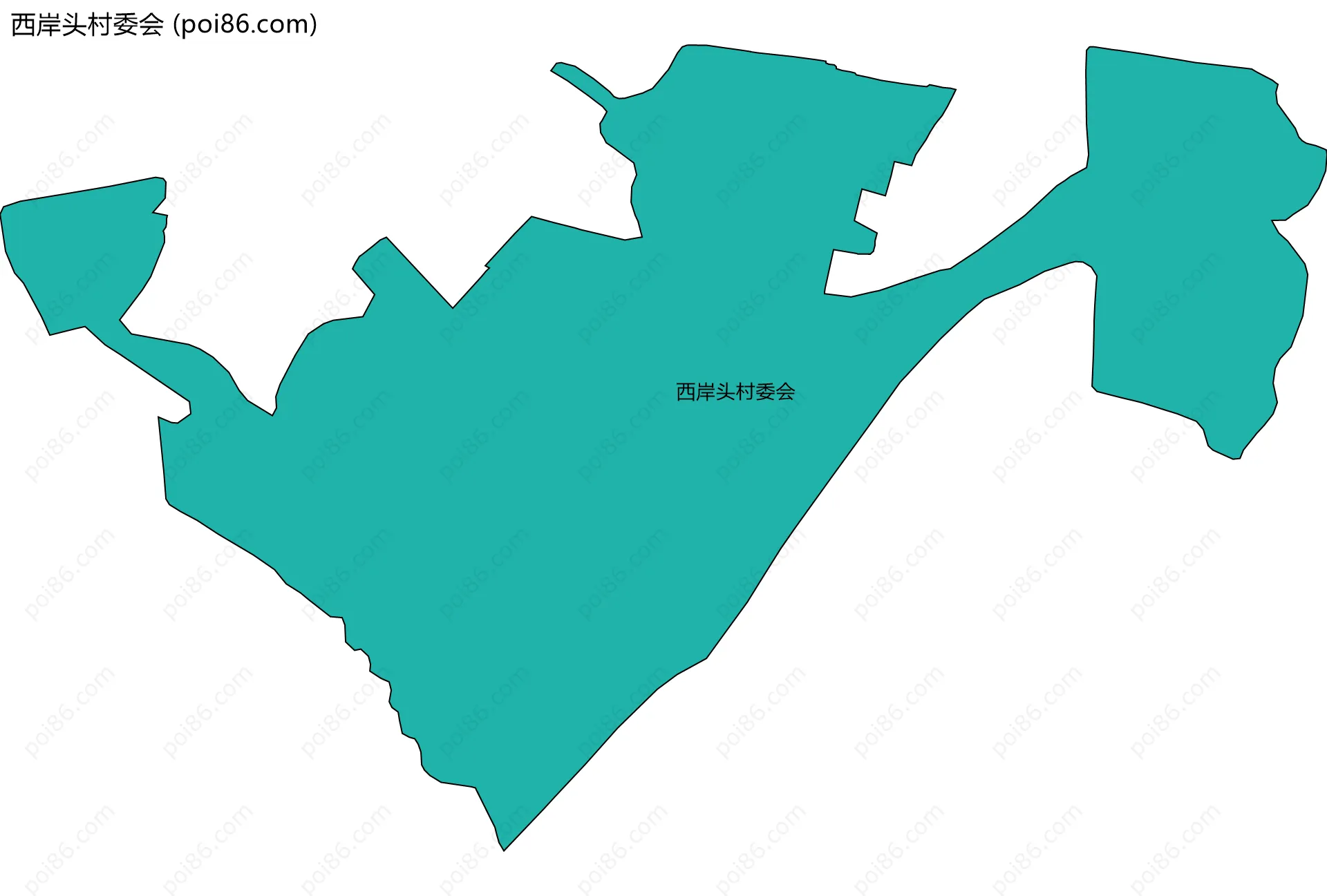 西岸头村委会边界地图