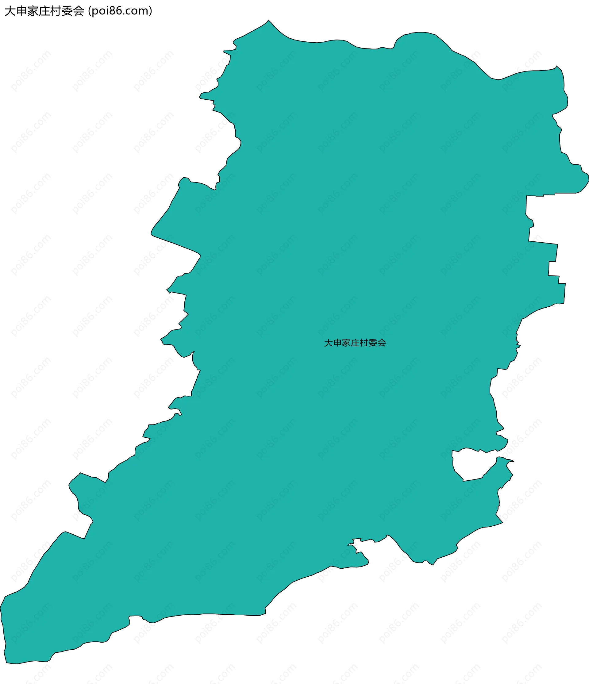 大申家庄村委会边界地图