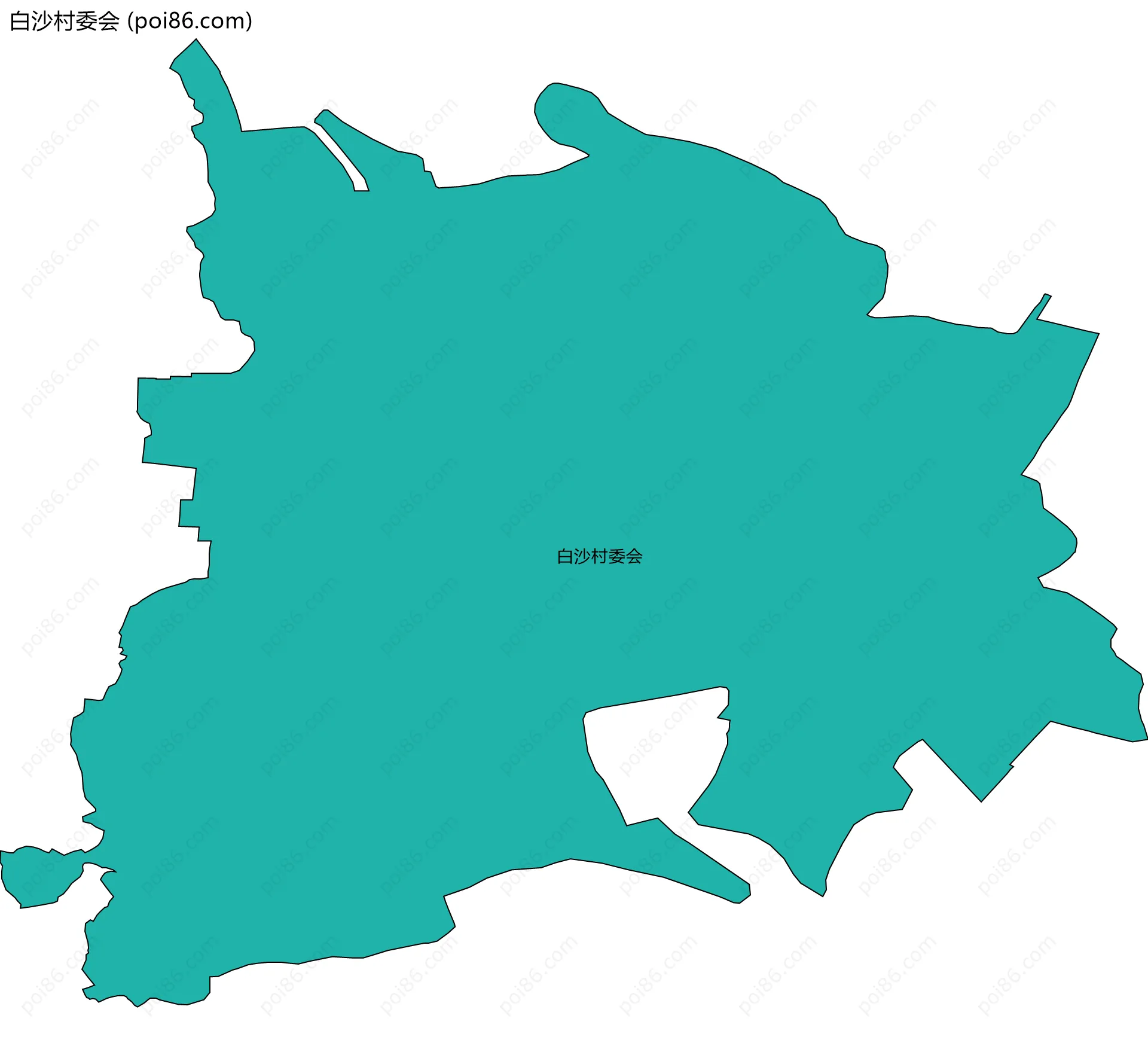 白沙村委会边界地图