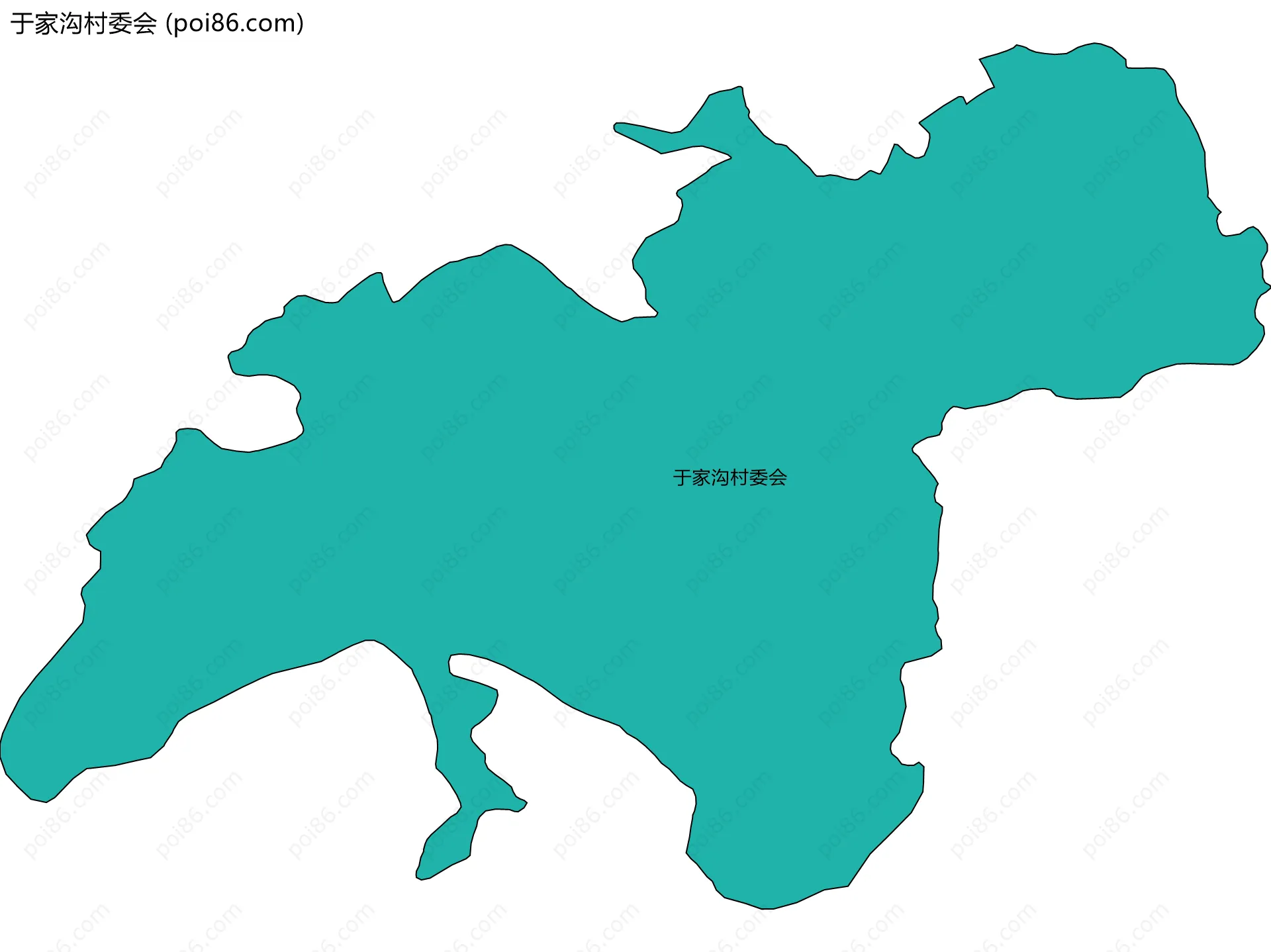 于家沟村委会边界地图