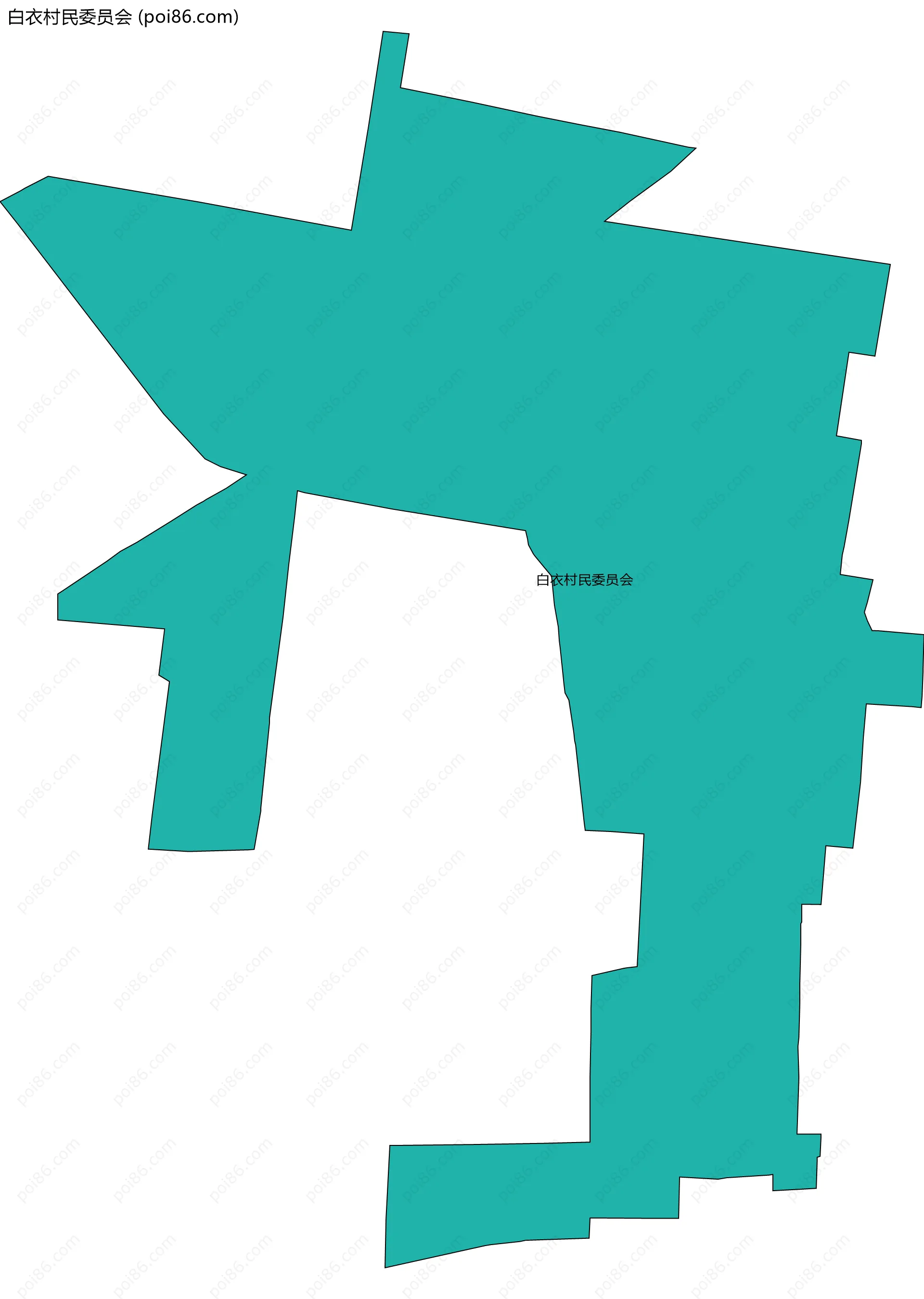 白衣村民委员会边界地图
