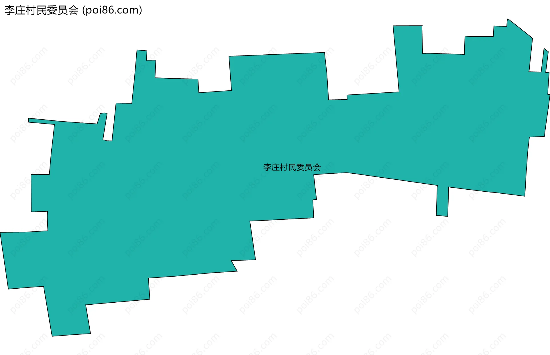 李庄村民委员会边界地图