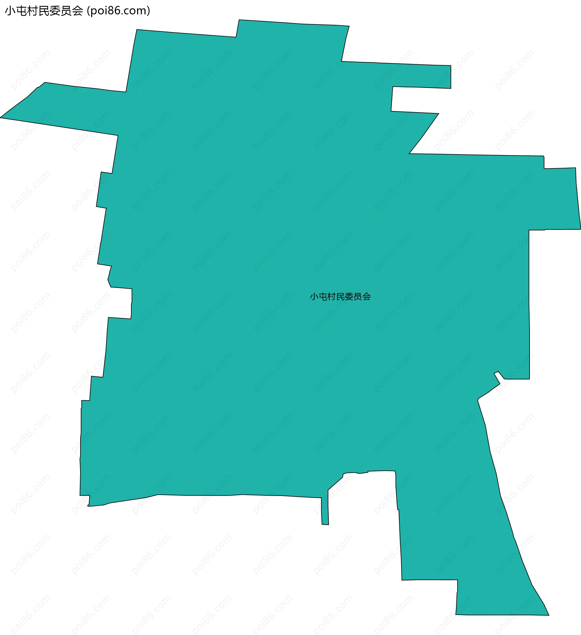 小屯村民委员会边界地图