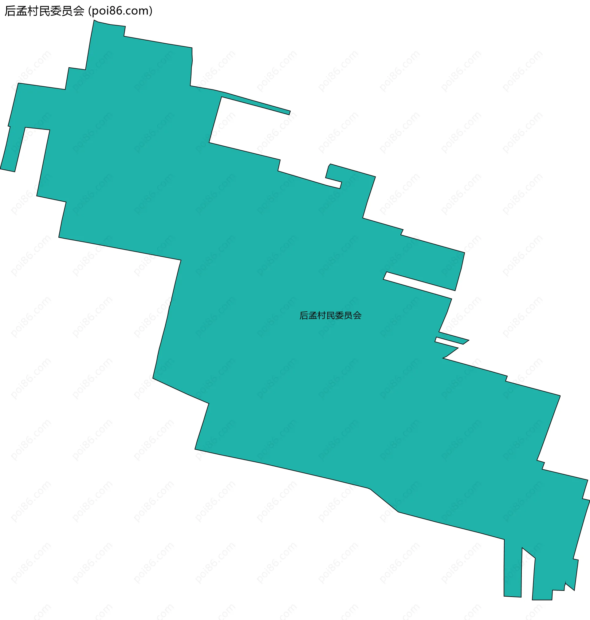 后孟村民委员会边界地图