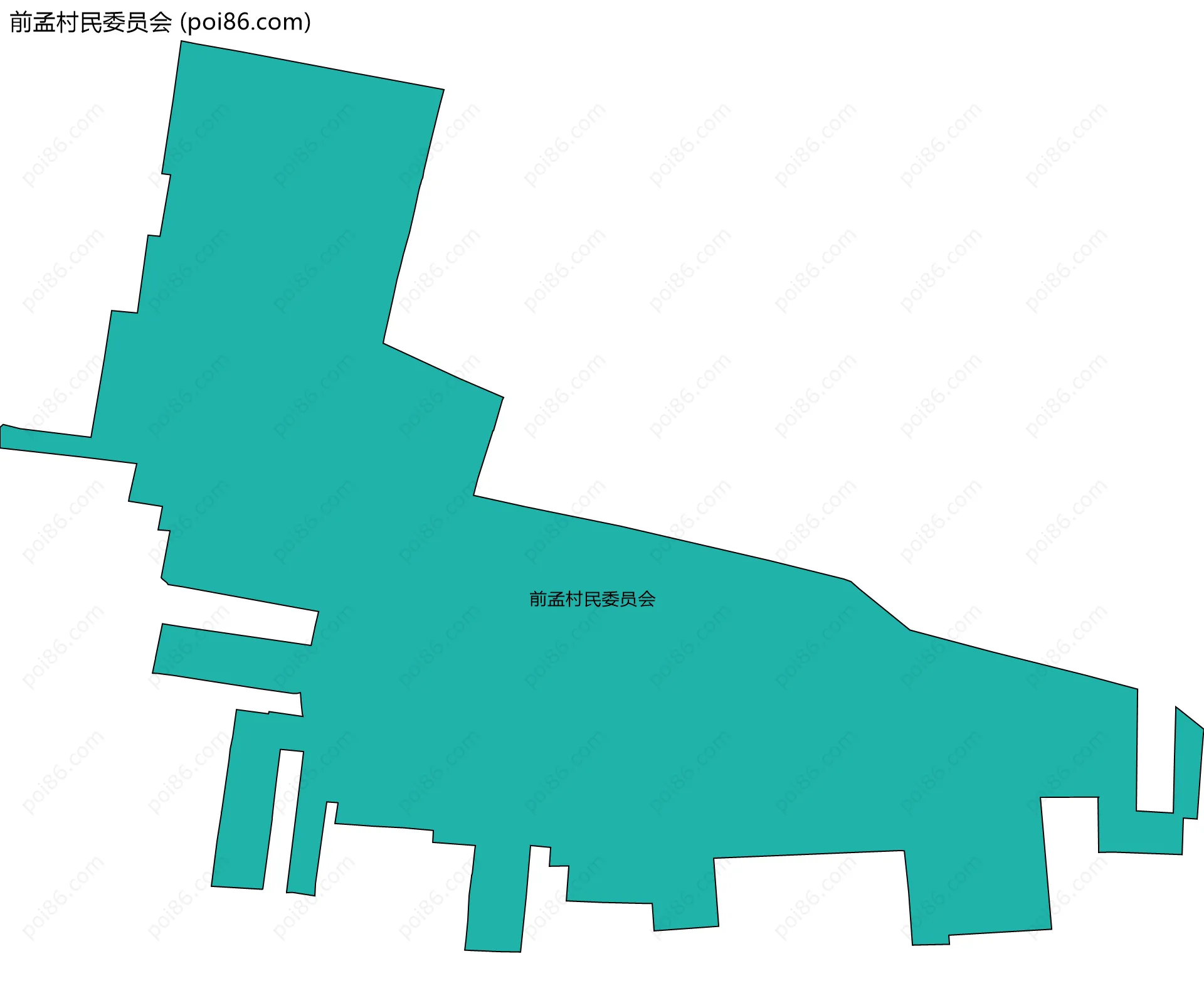 前孟村民委员会边界地图
