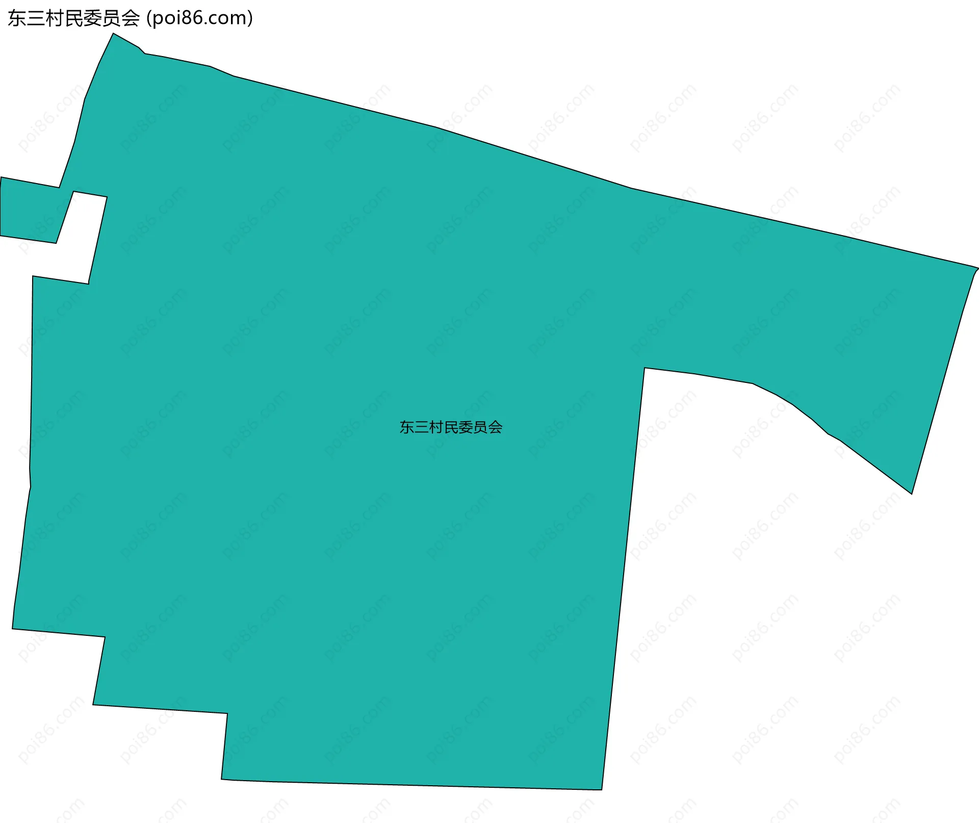 东三村民委员会边界地图