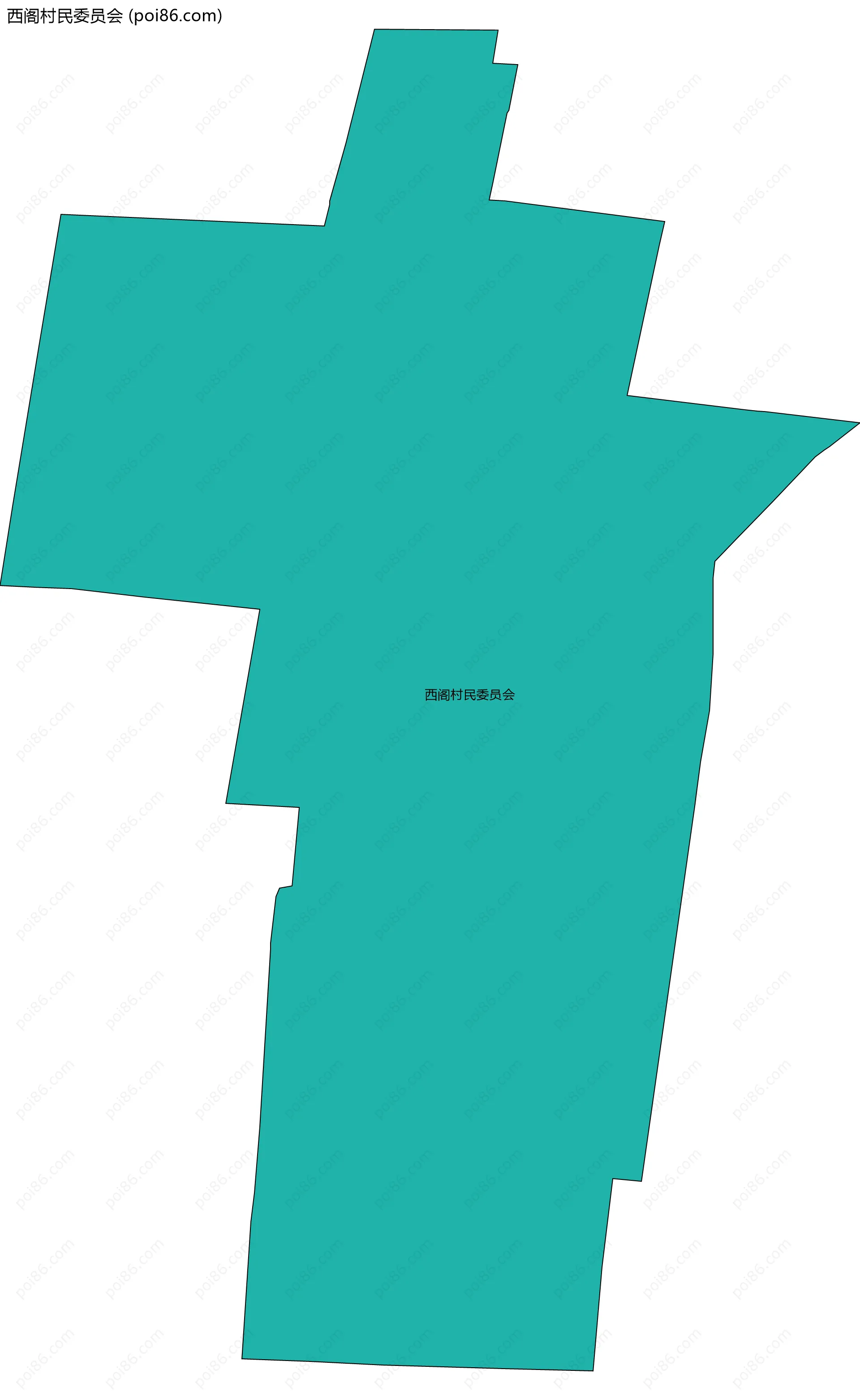 西阁村民委员会边界地图