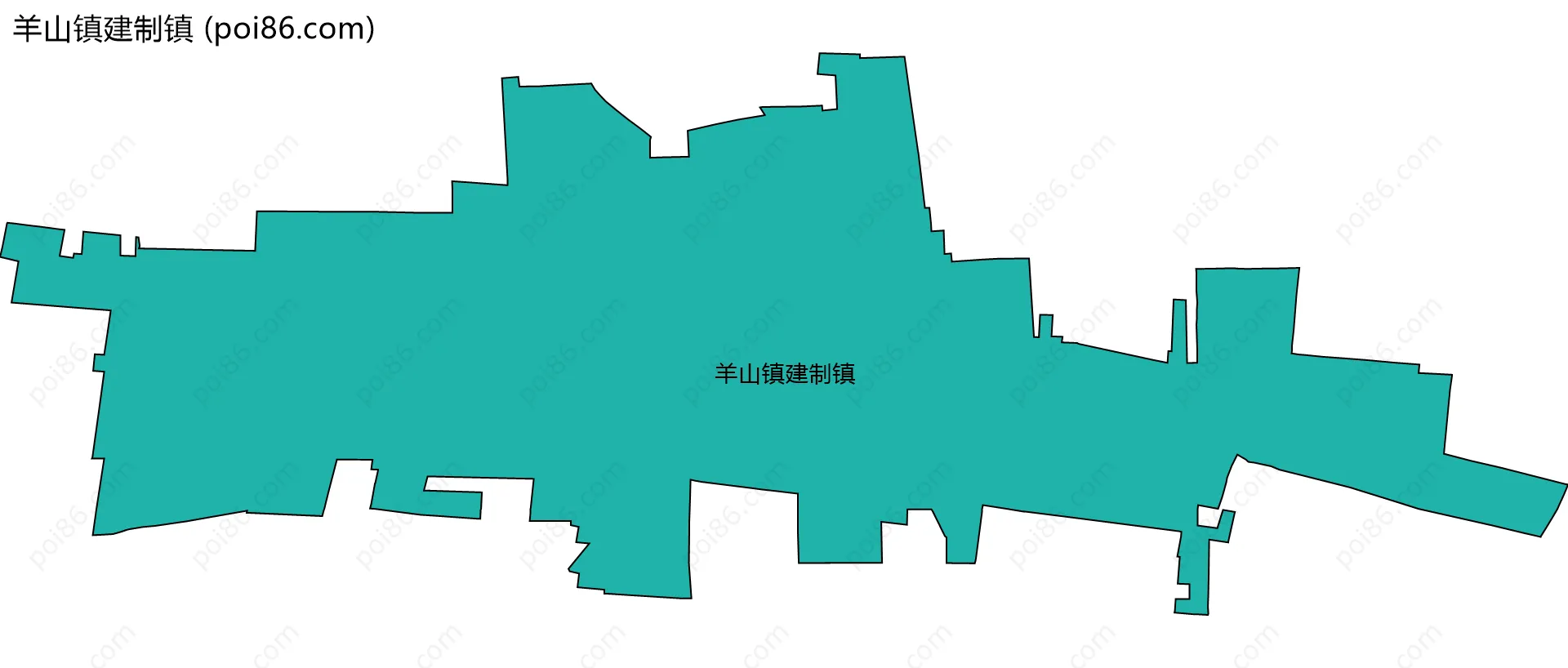 羊山镇建制镇边界地图