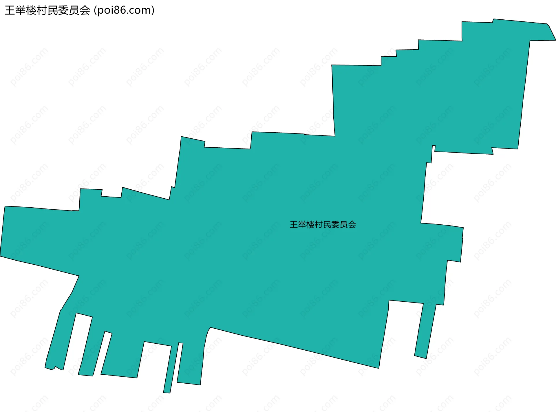王举楼村民委员会边界地图