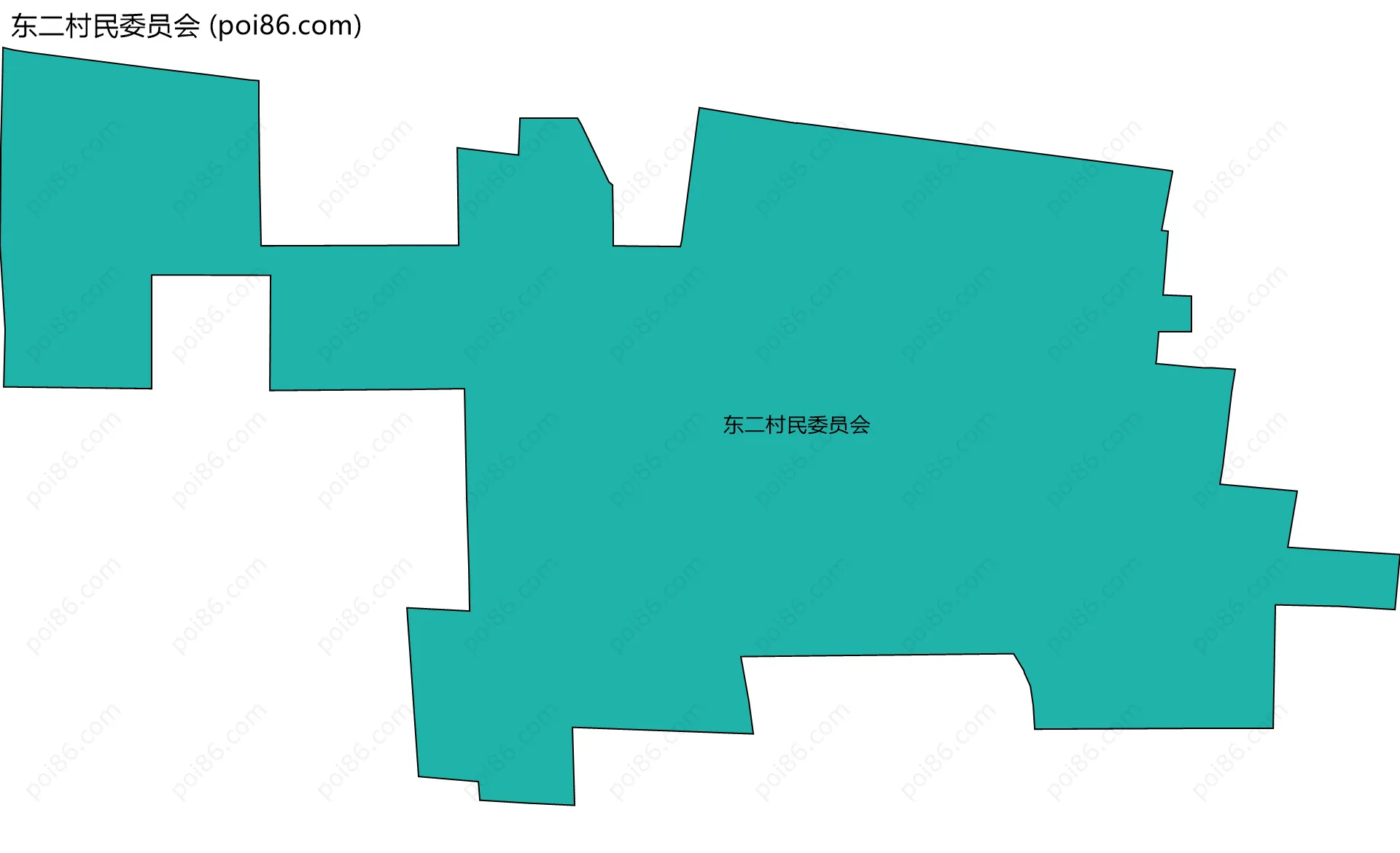 东二村民委员会边界地图