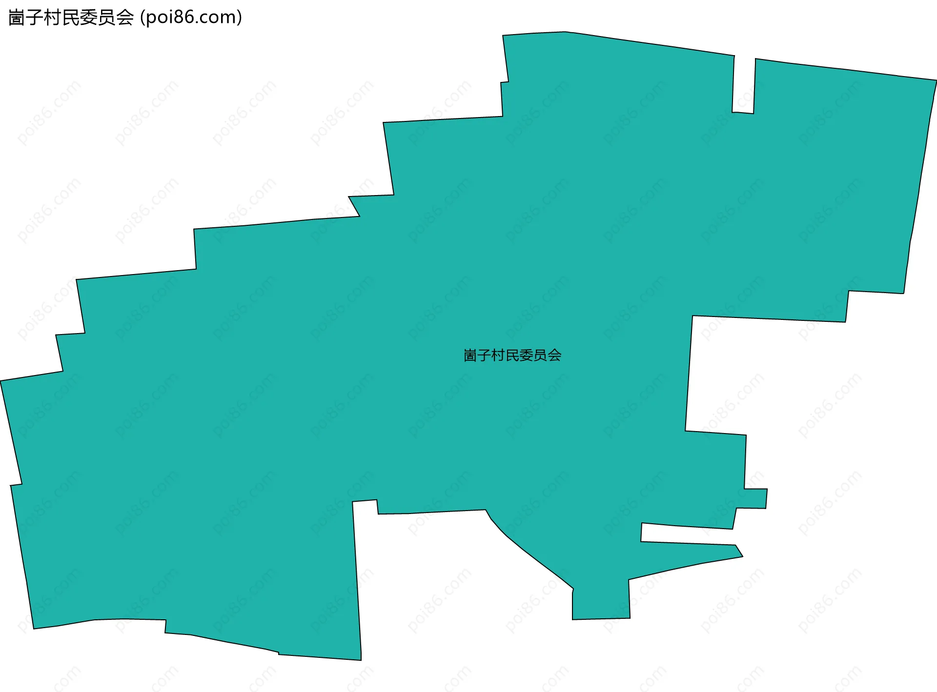 崮子村民委员会边界地图