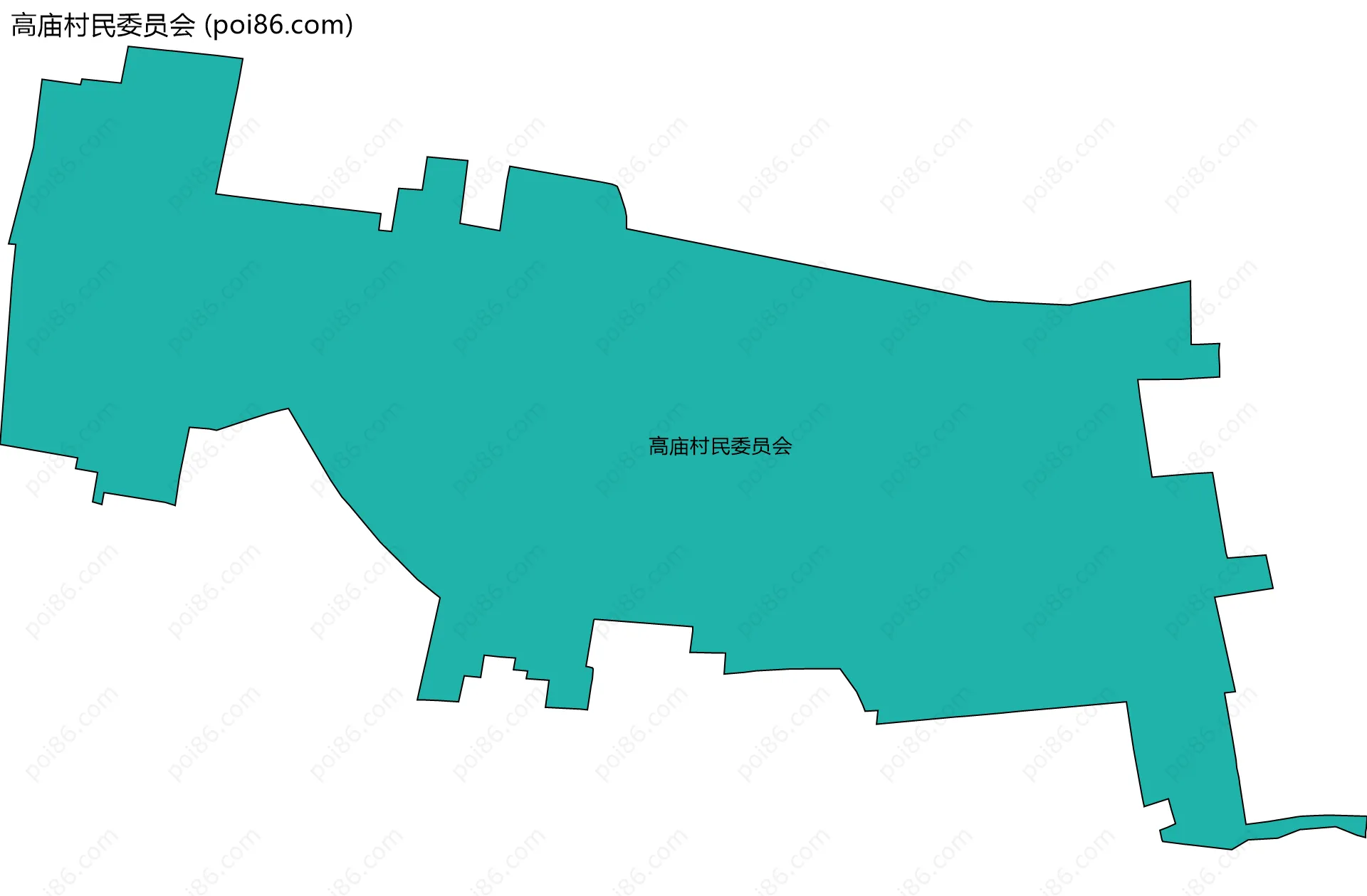 高庙村民委员会边界地图