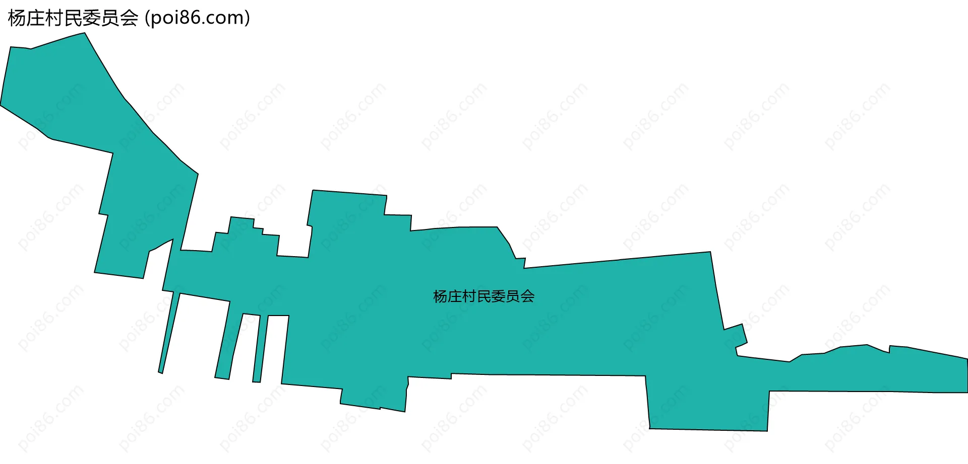 杨庄村民委员会边界地图