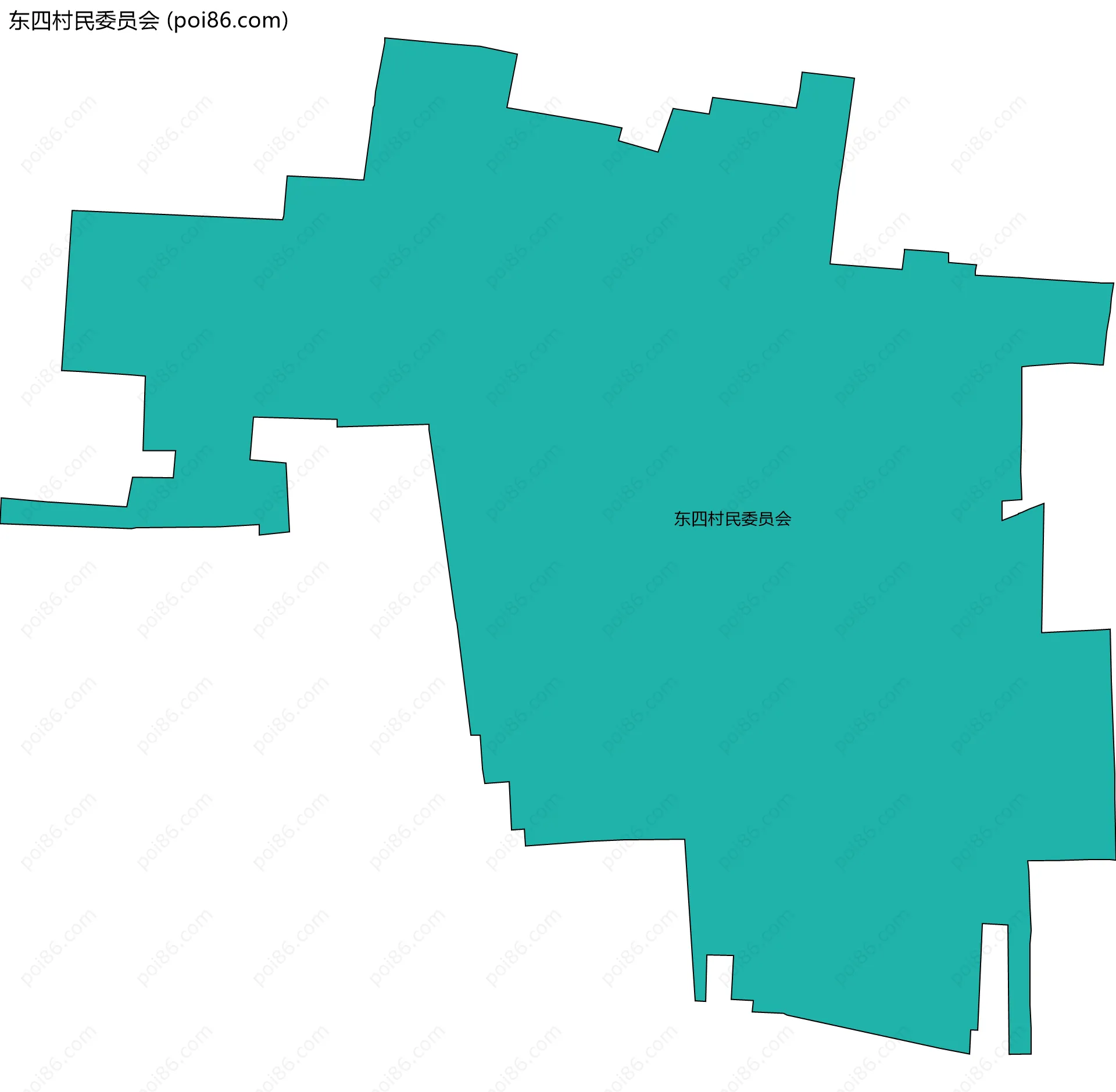 东四村民委员会边界地图