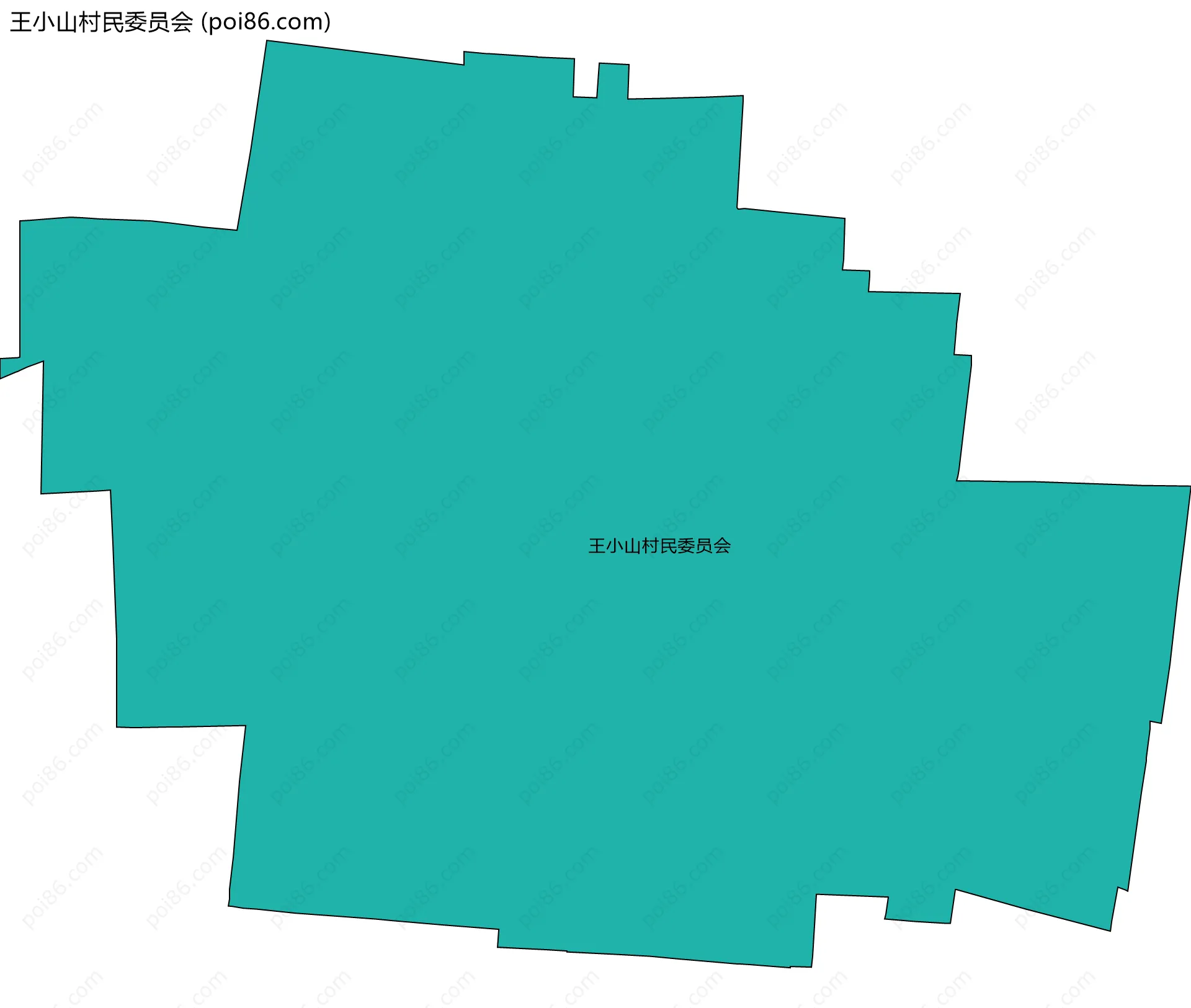 王小山村民委员会边界地图